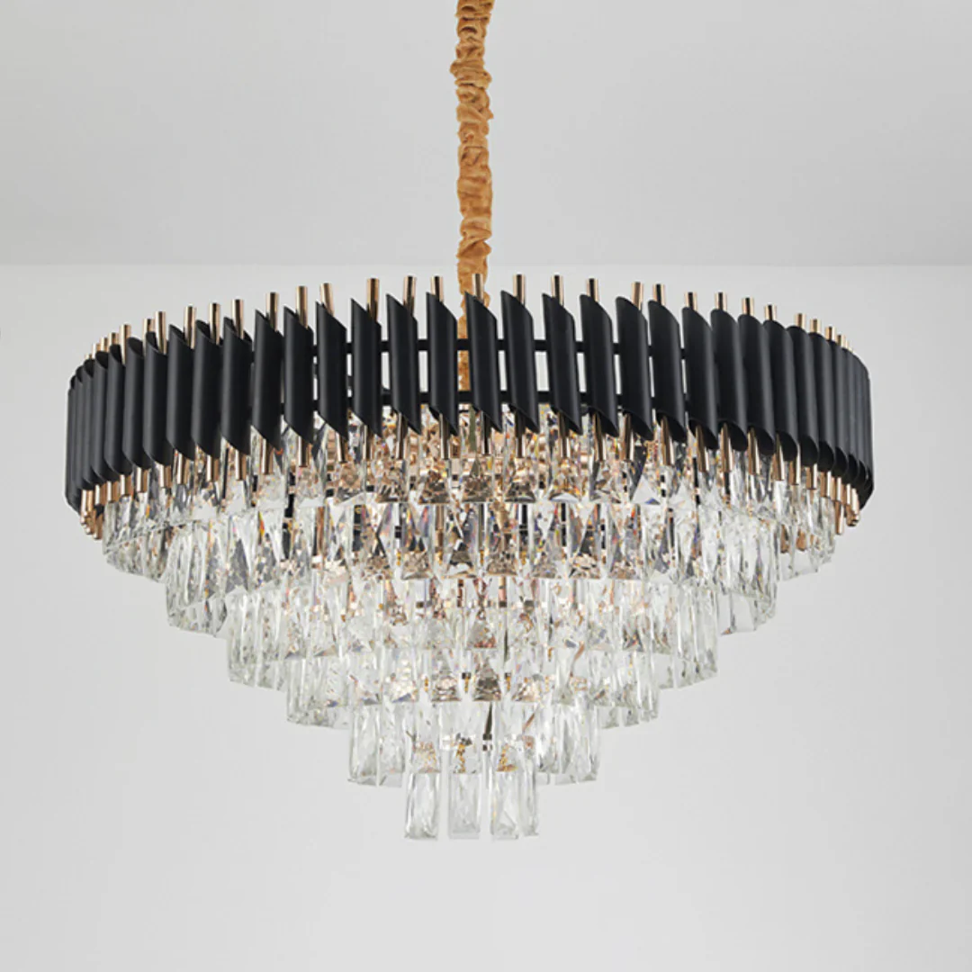Round Raindrop Crystal Chandelier - Image 15