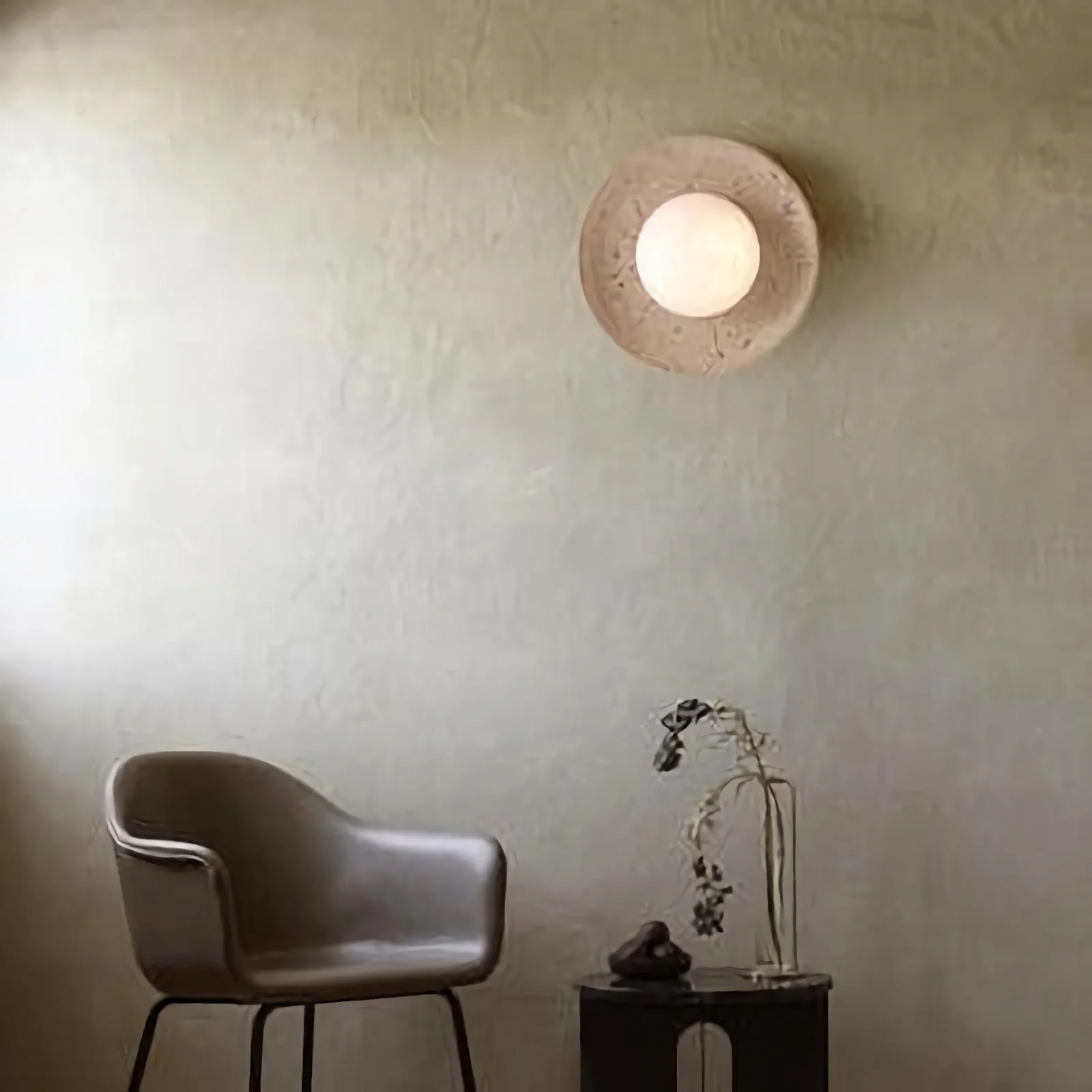 Round Travertine Wall Lamp - Image 9