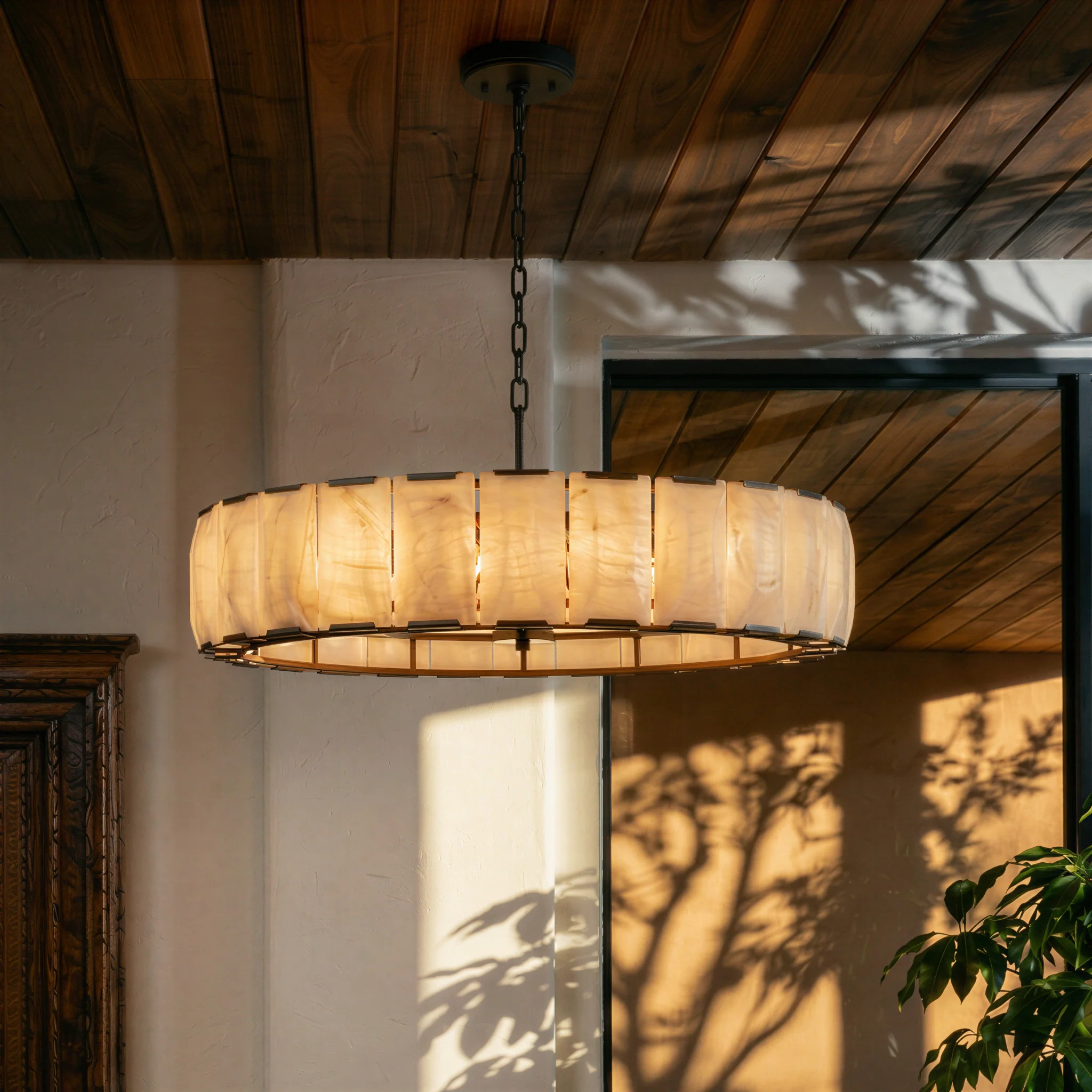 Sakhra Round Alabaster Chandelier - Image 14