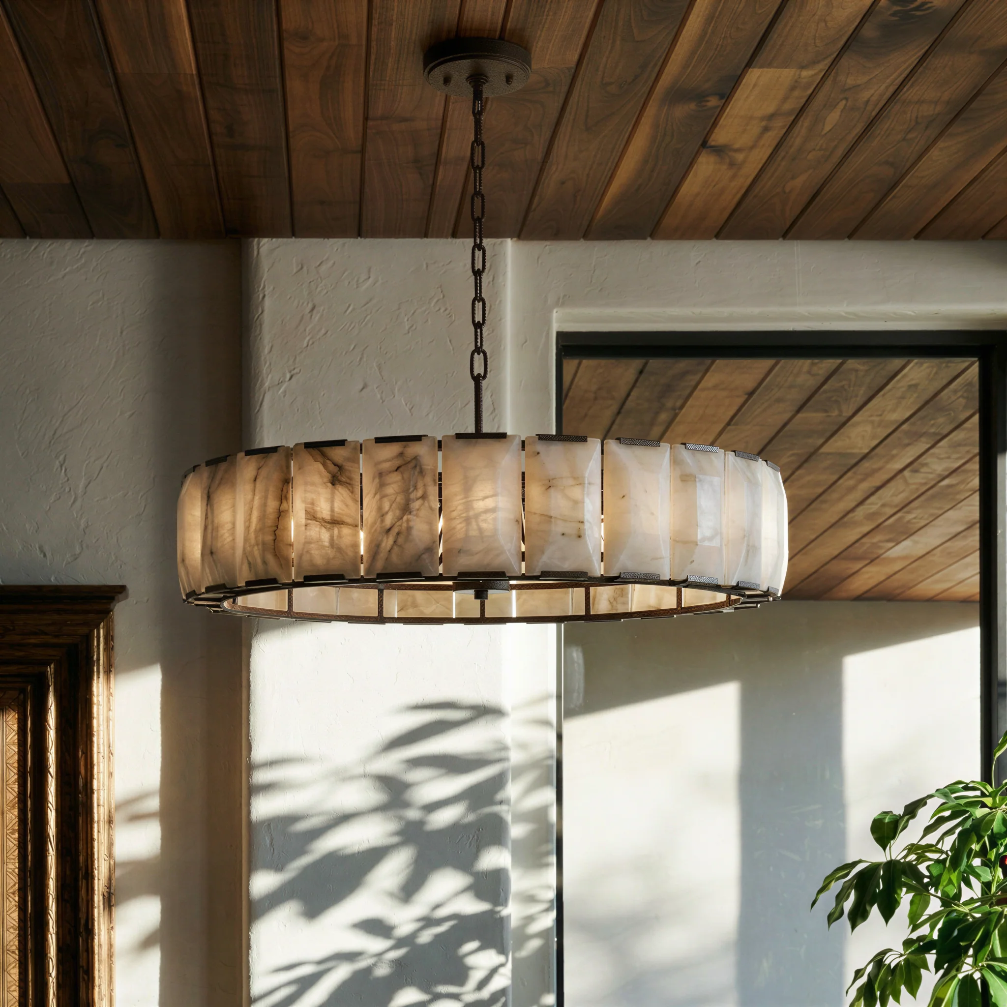 Sakhra Round Alabaster Chandelier - Image 15