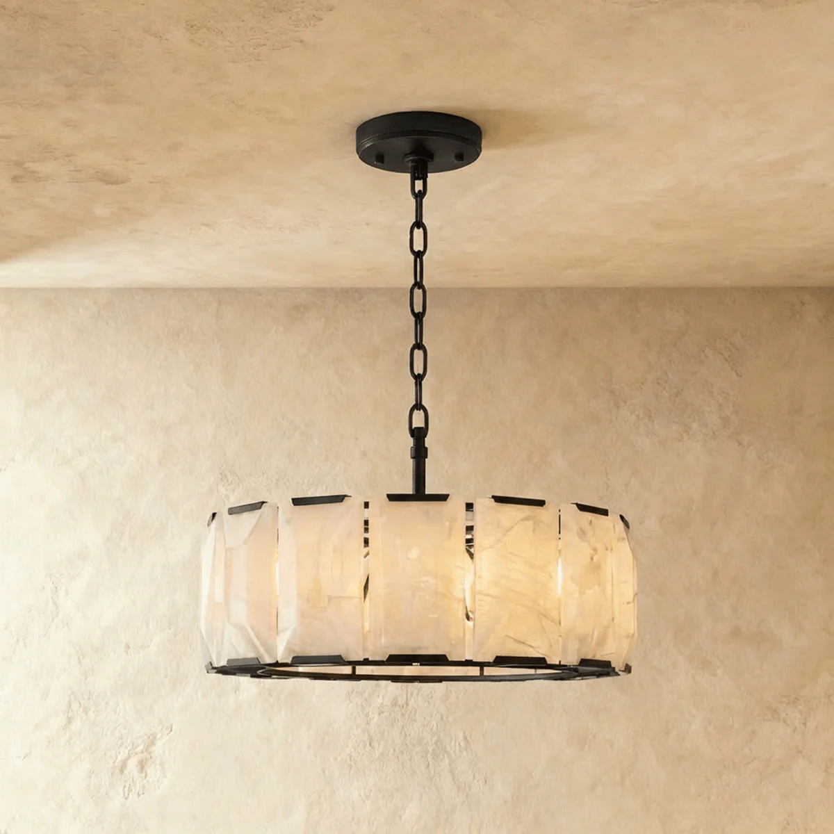 Sakhra Round Alabaster Chandelier - Image 3