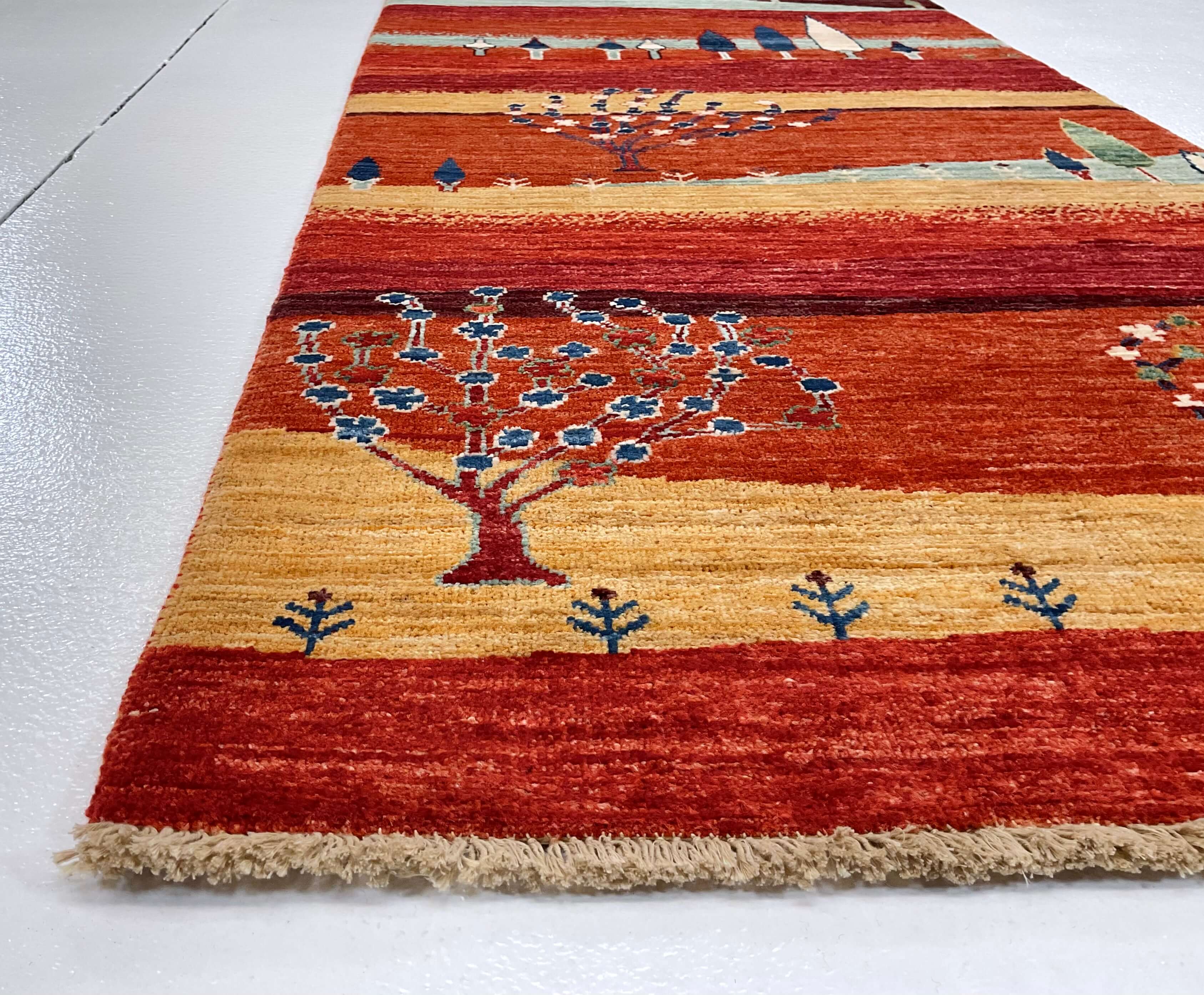 Scenic Afghan Gabbeh (2'08"x9'09") rust - Image 3