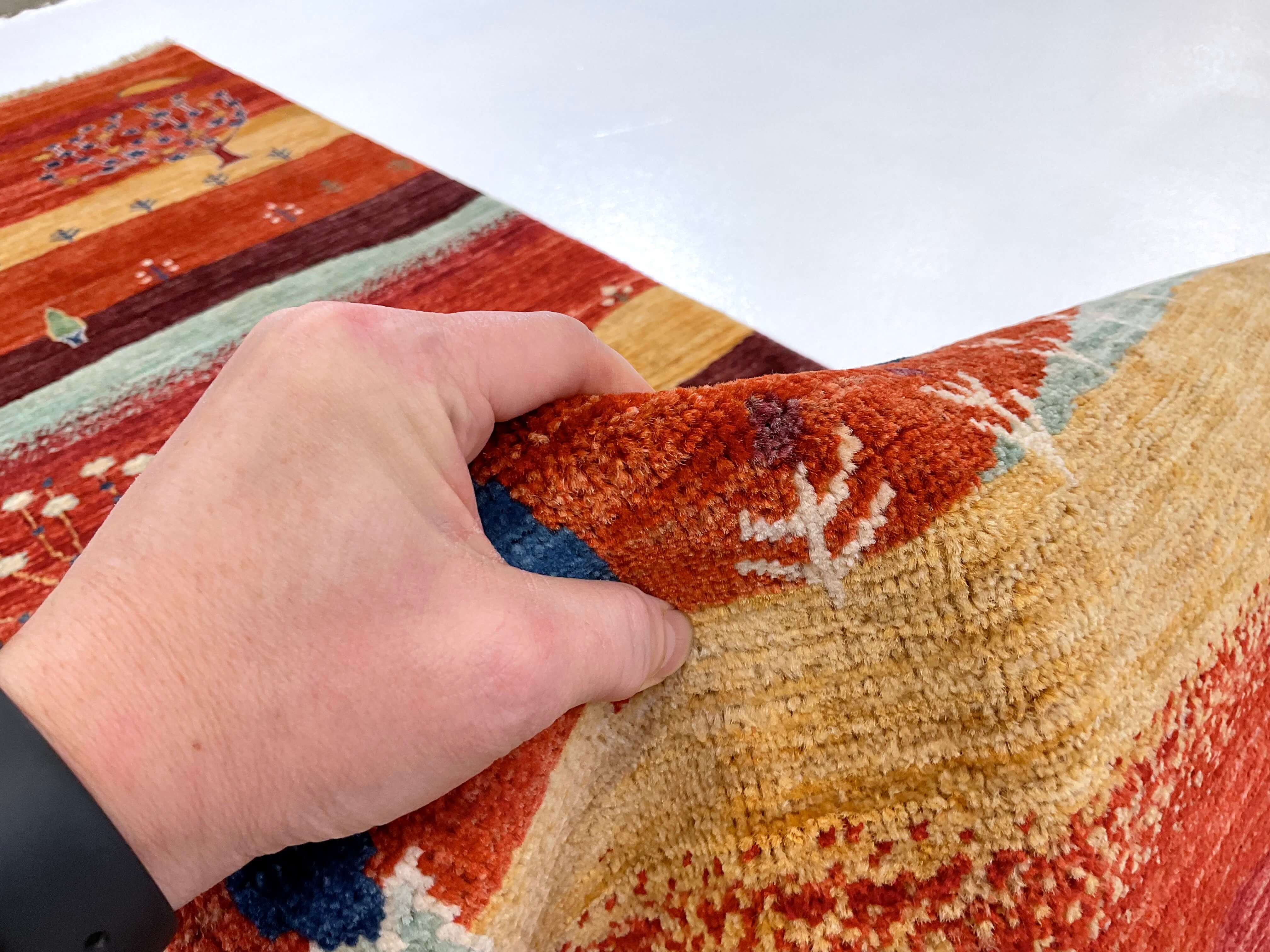 Scenic Afghan Gabbeh (2'08"x9'09") rust - Image 6