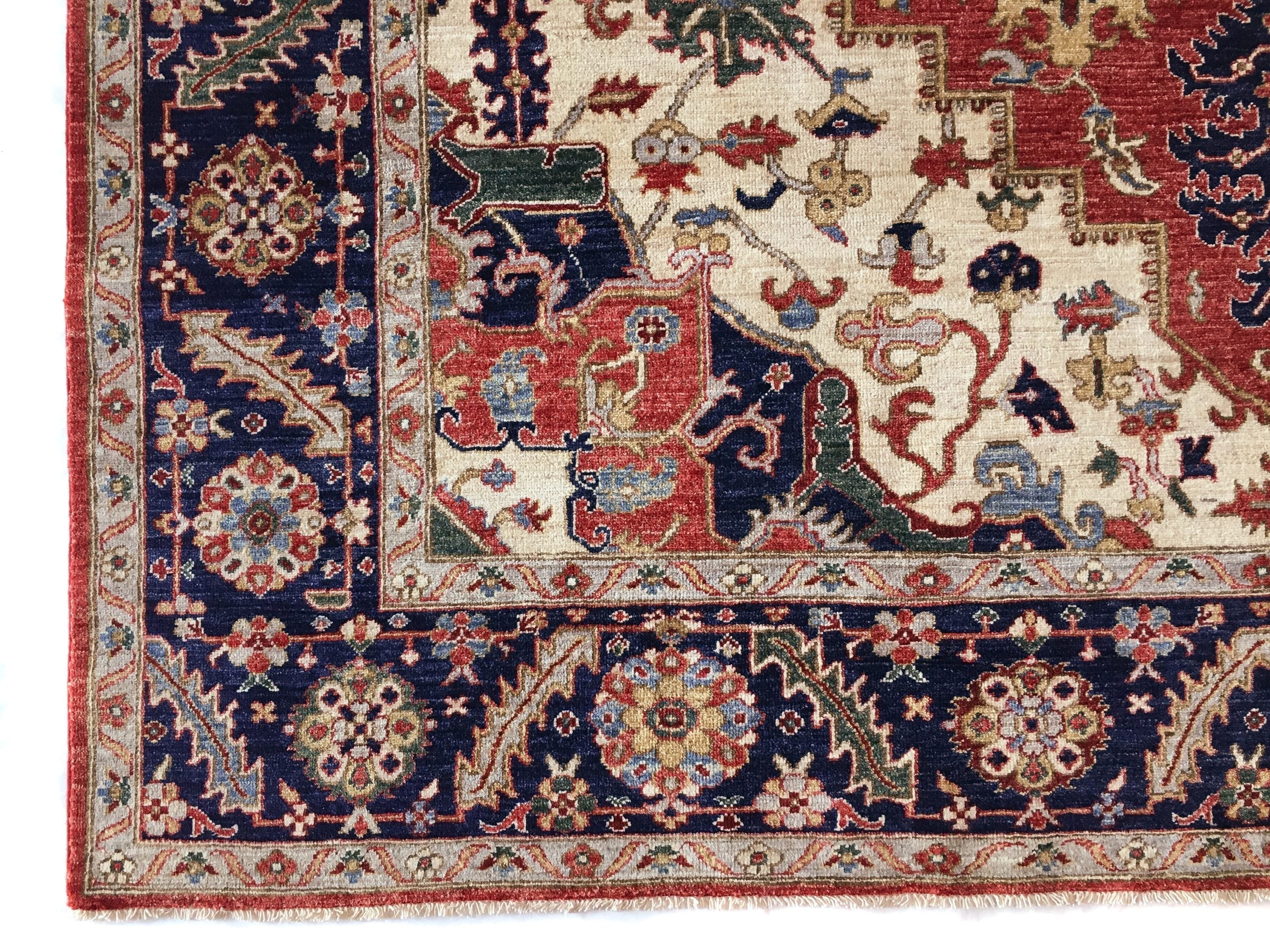 Serapi (9'00"x11'07") red/ivory/navy - Image 2