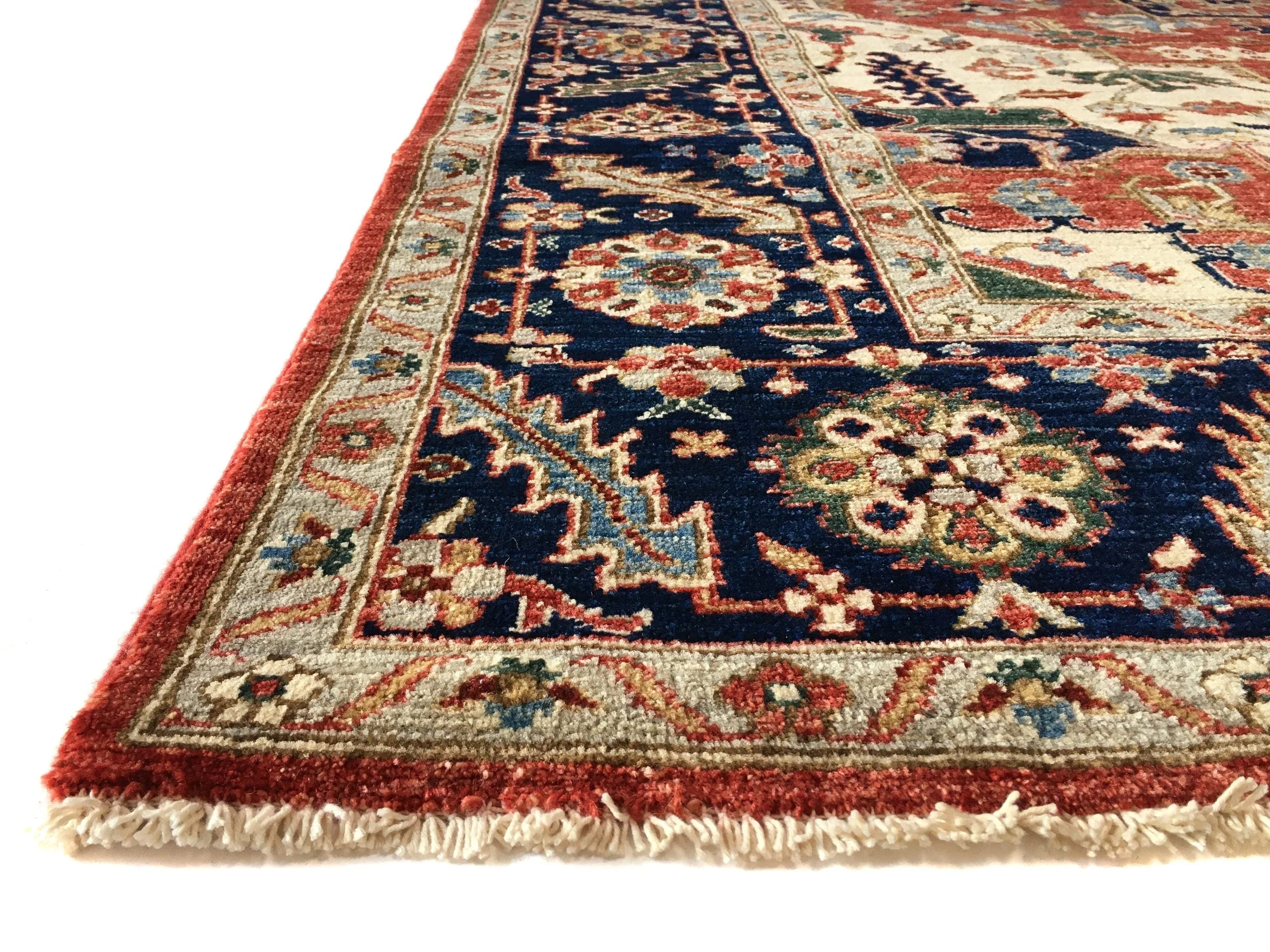 Serapi (9'00"x11'07") red/ivory/navy - Image 3