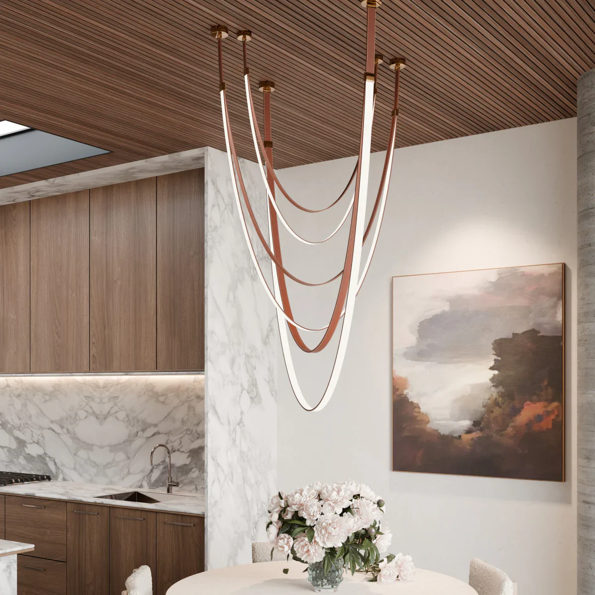 Shalom Leather Chandelier - Image 11