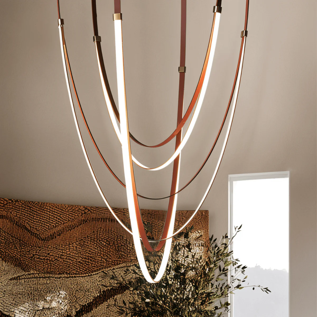 Shalom Leather Chandelier - Image 2