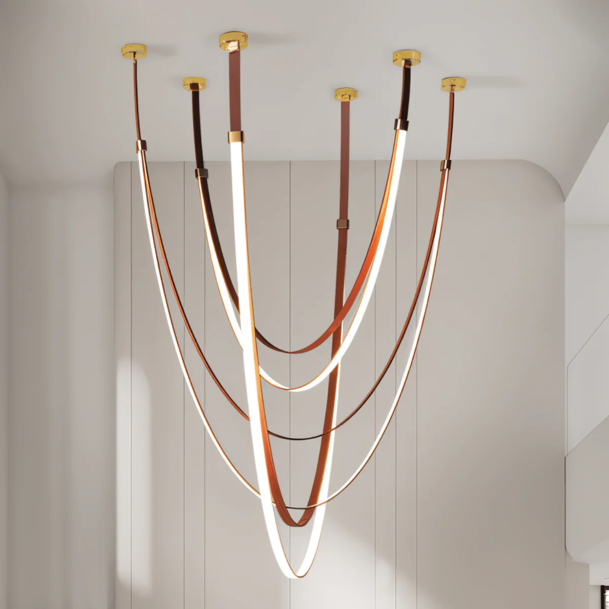 Shalom Leather Chandelier - Image 5