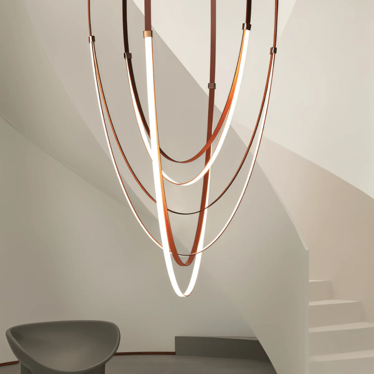 Shalom Leather Chandelier - Image 6