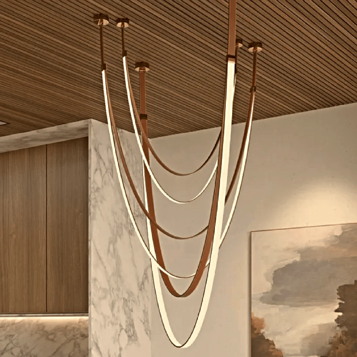 Shalom Leather Chandelier - Image 7