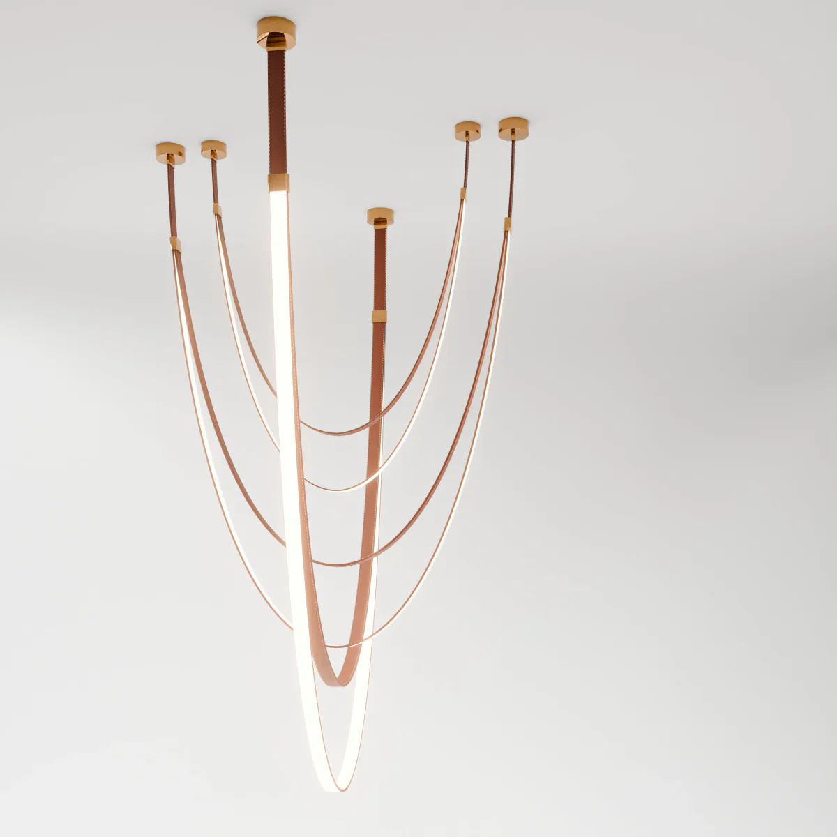 Shalom Leather Chandelier - Image 8