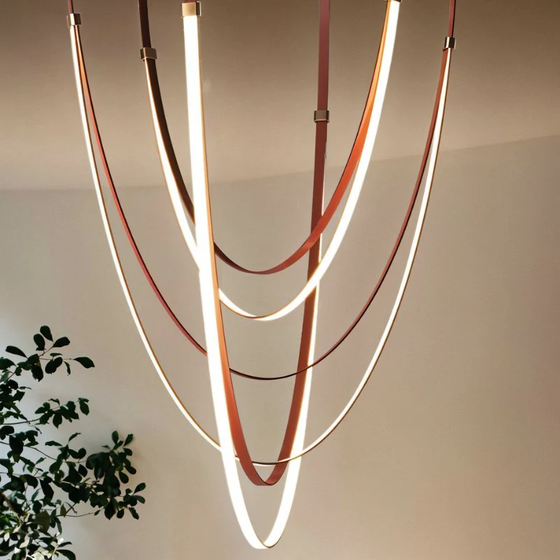 Shalom Leather Chandelier - Image 9