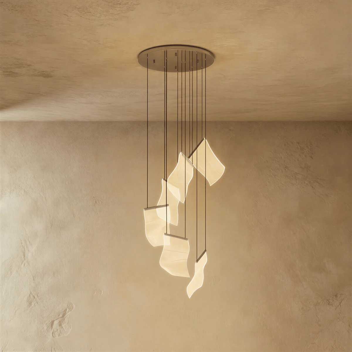 Sheets Chandelier (Round Ceiling Mount) - Image 3