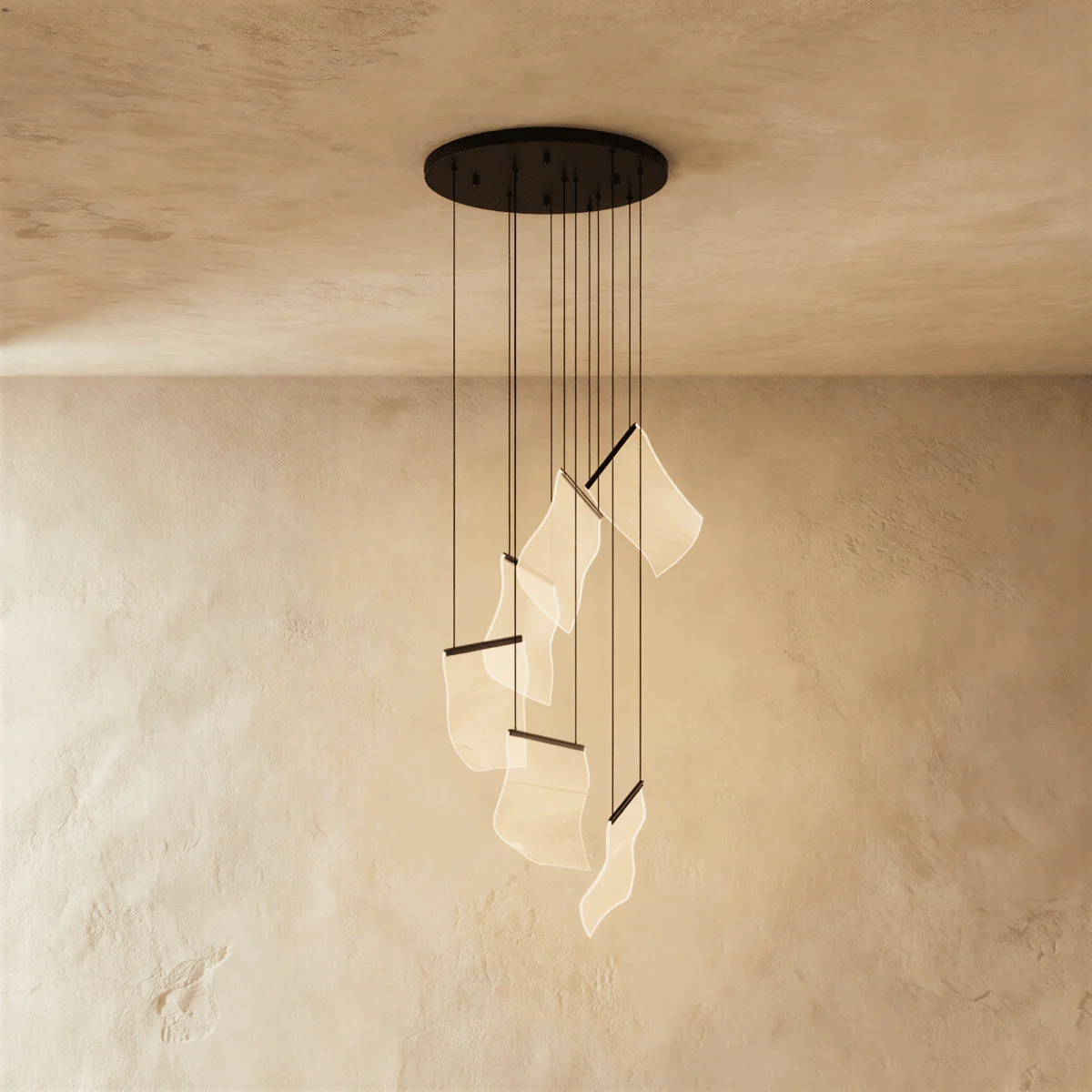Sheets Chandelier (Round Ceiling Mount) - Image 4