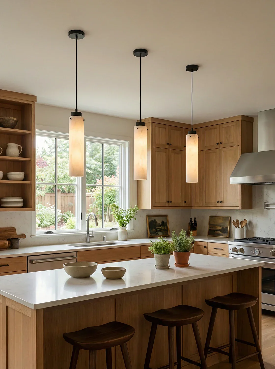 Simple Alabaster Pendant Lamp - Image 2