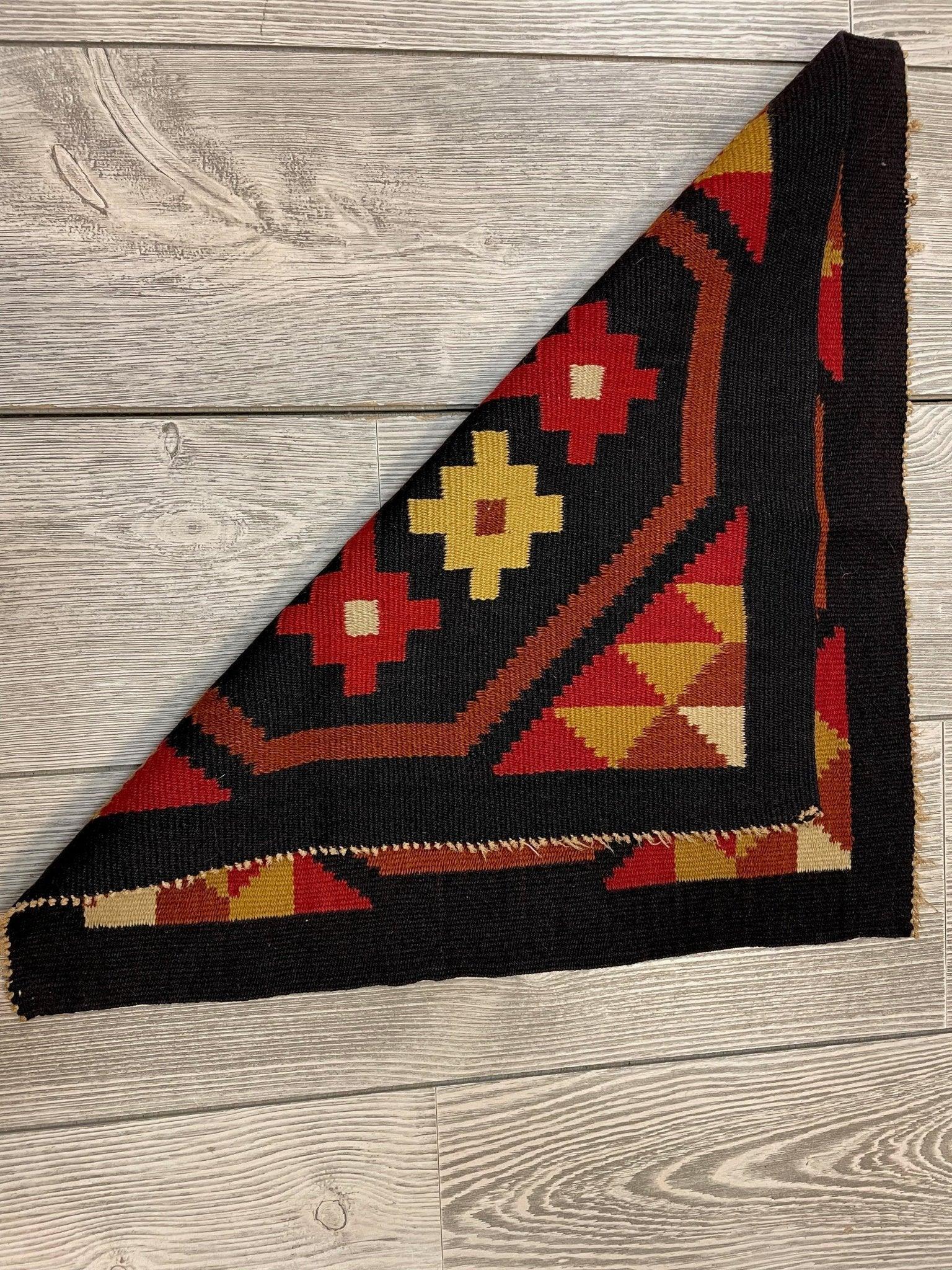 Small Mexican Hand Woven Kilim Rug 19''x19'' - Image 2