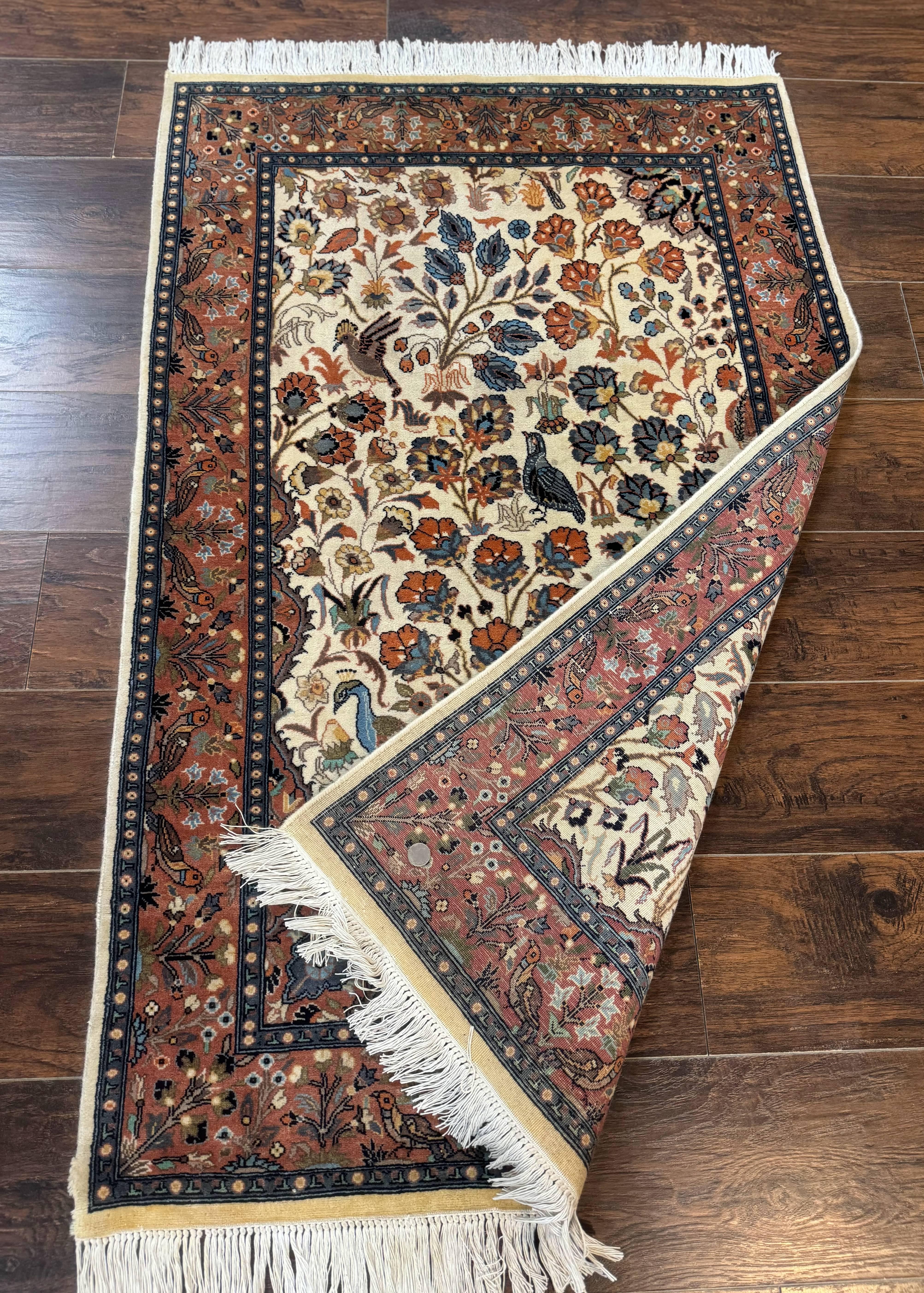 Small Pak Persian Rug 3x5, Peacock Birds Floral - Image 11
