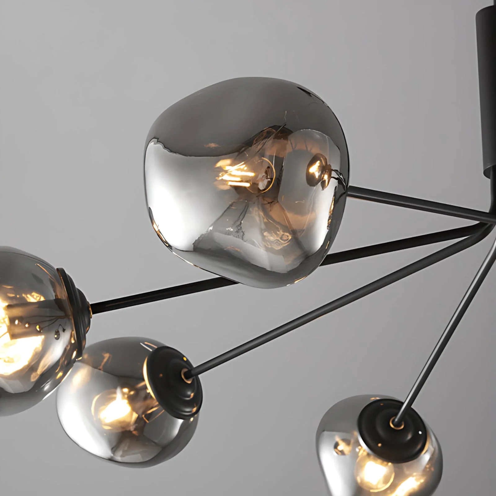 Smoked Glass Chandelier - Image 10