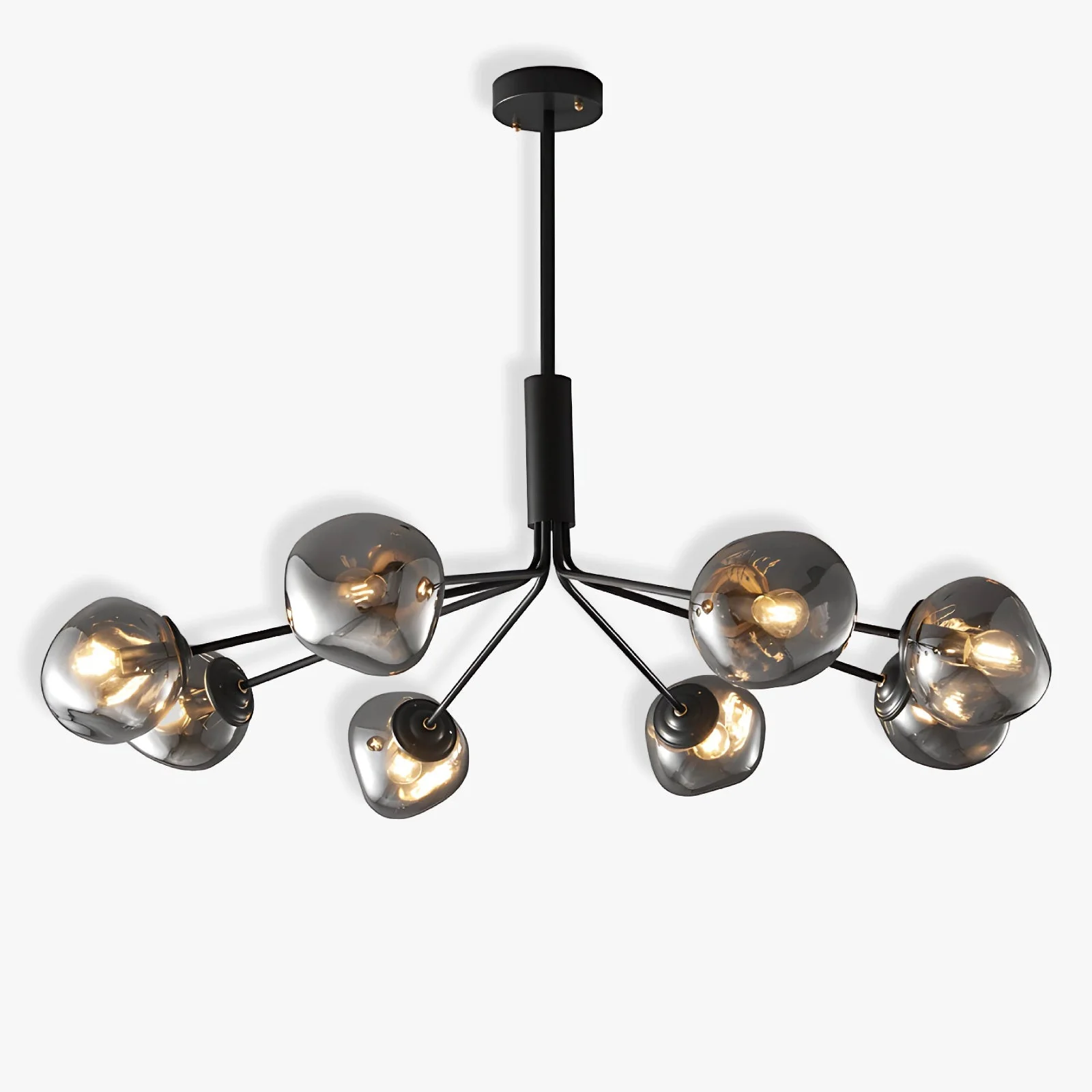 Smoked Glass Chandelier - Image 11