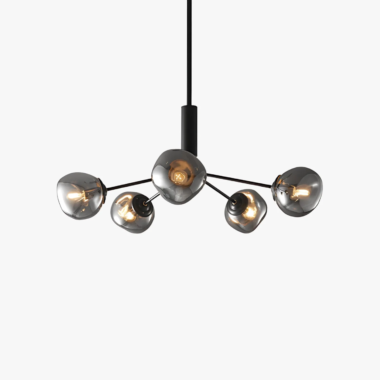 Smoked Glass Chandelier - Image 12