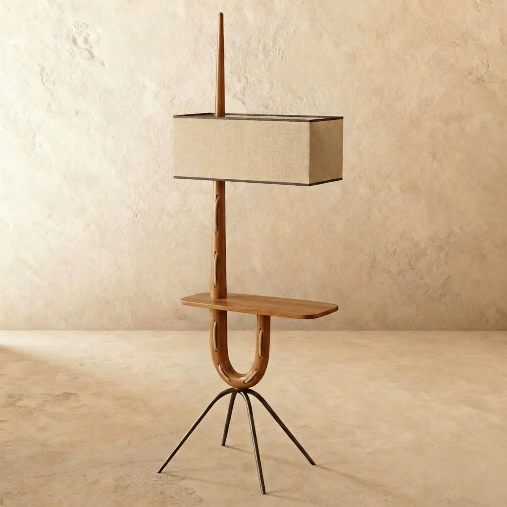 Solvaana Floor Lamp With Side Table - Image 2