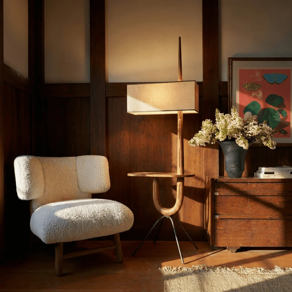 Solvaana Floor Lamp With Side Table - Image 4