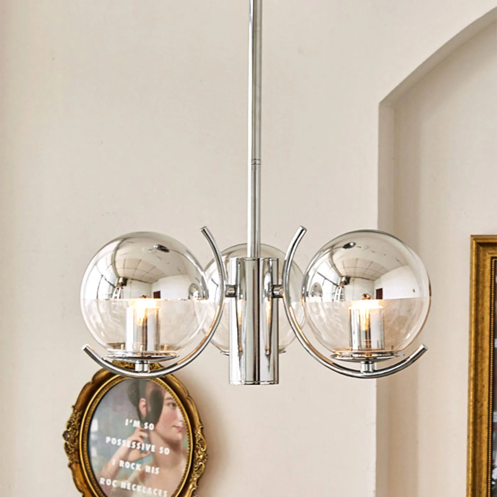 Space Ball Glass Chandelier - Image 11