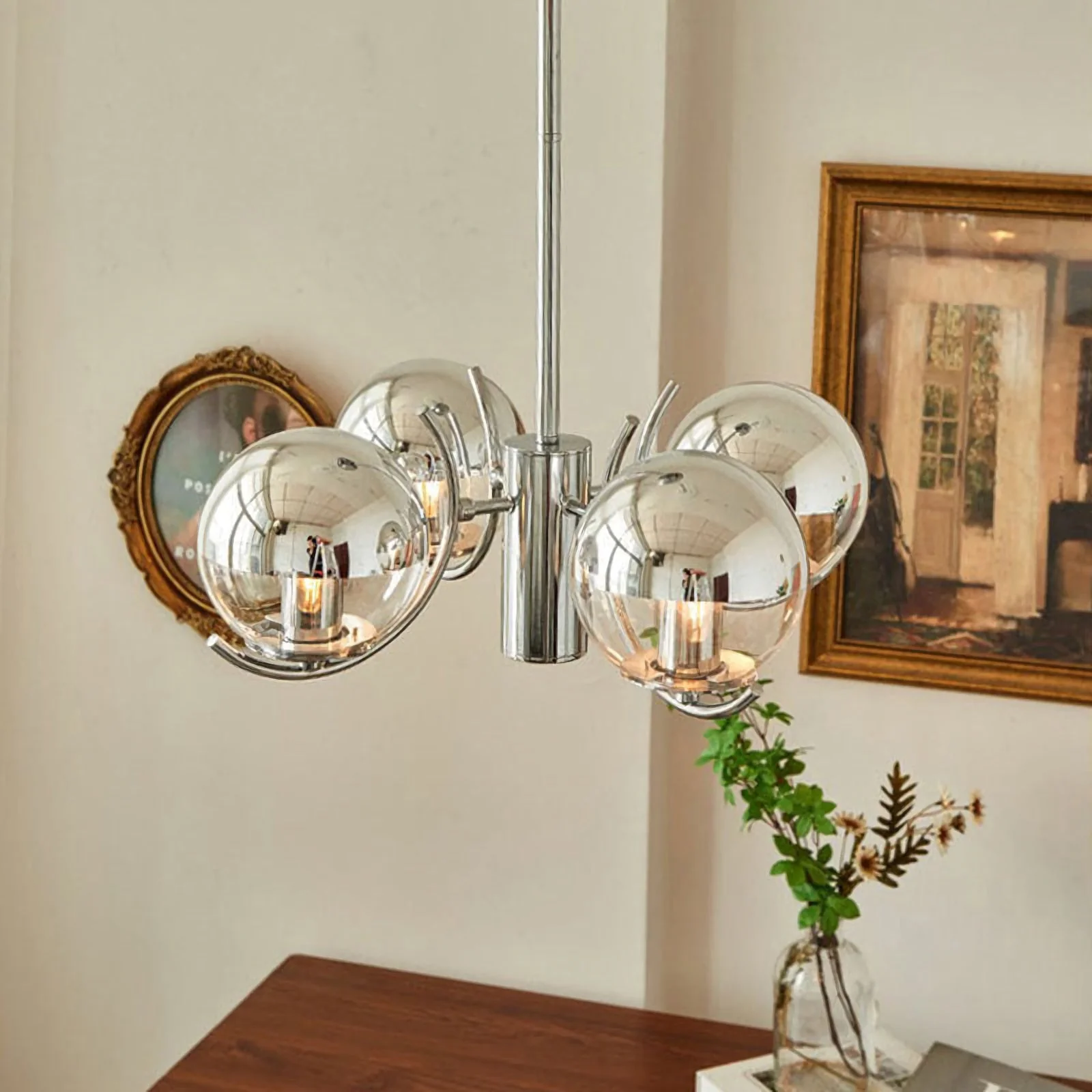 Space Ball Glass Chandelier - Image 13