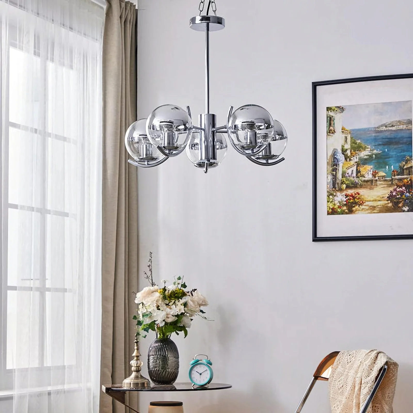Space Ball Glass Chandelier - Image 16