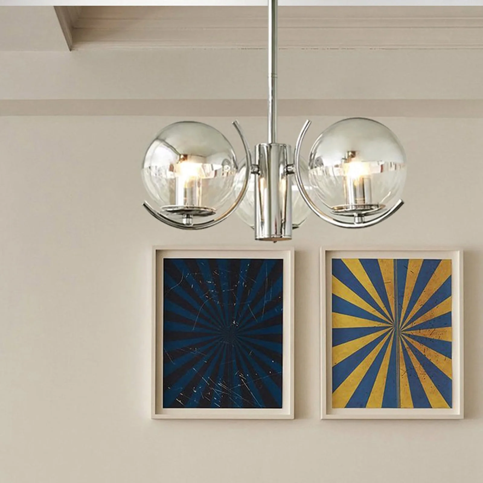 Space Ball Glass Chandelier - Image 17