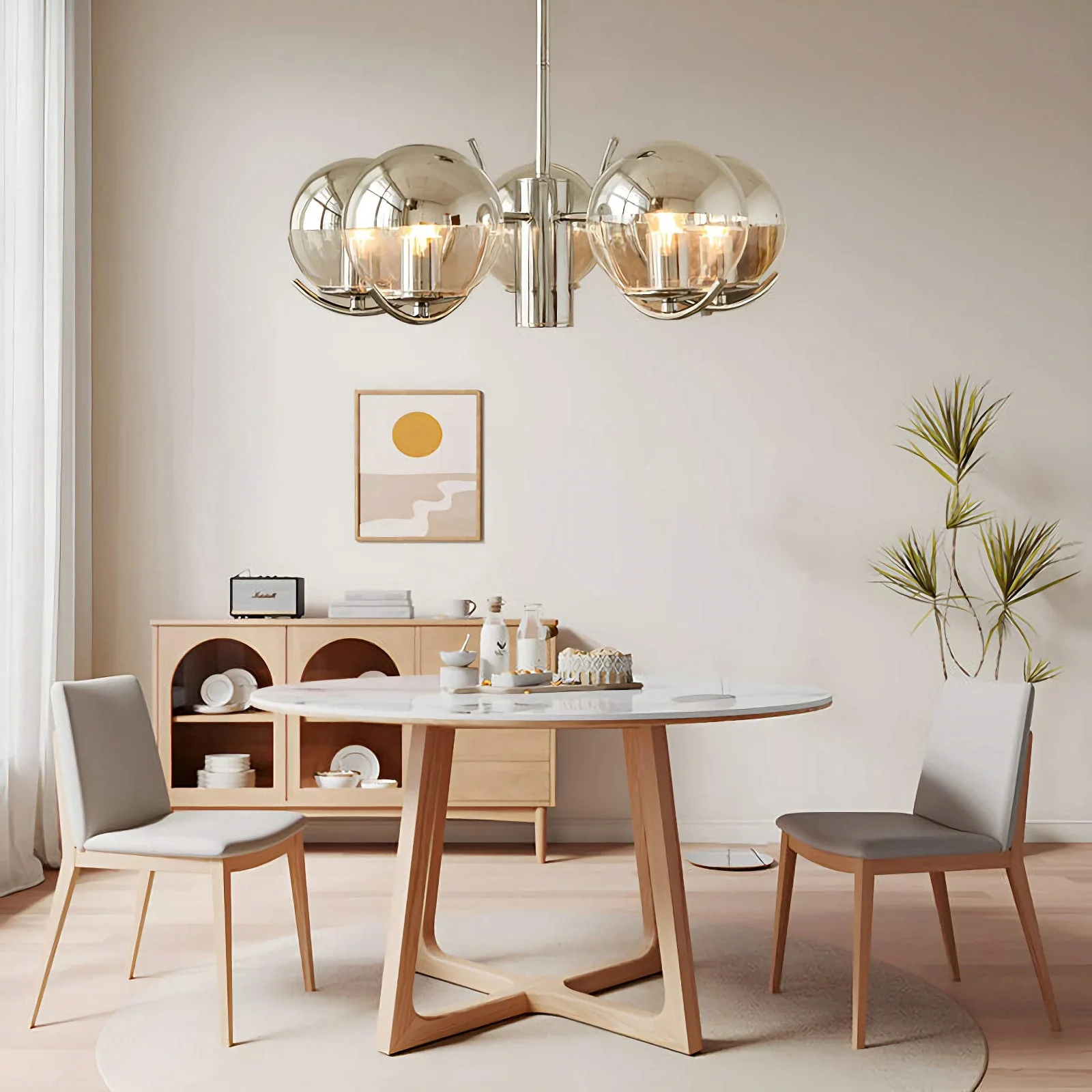 Space Ball Glass Chandelier - Image 2