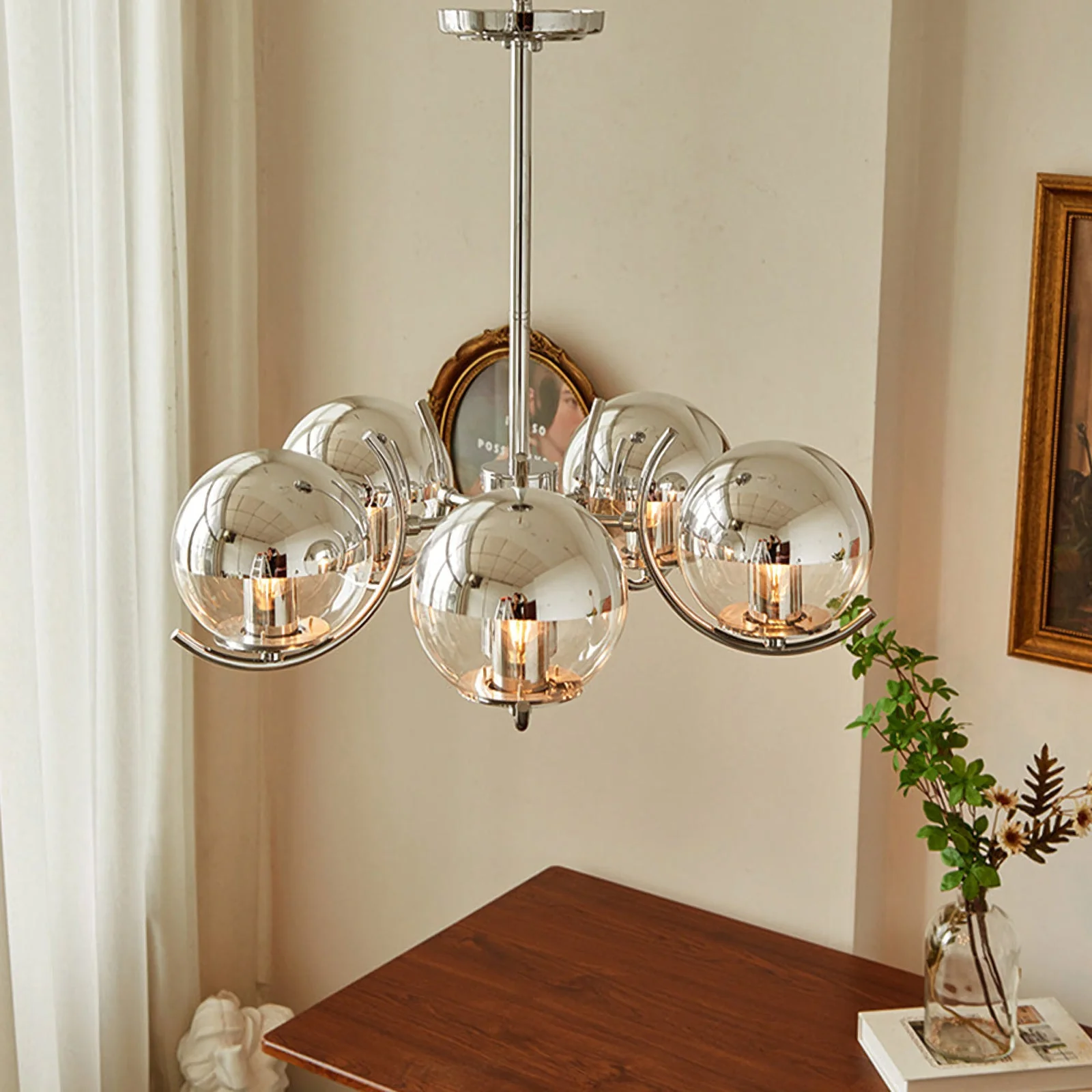 Space Ball Glass Chandelier - Image 6