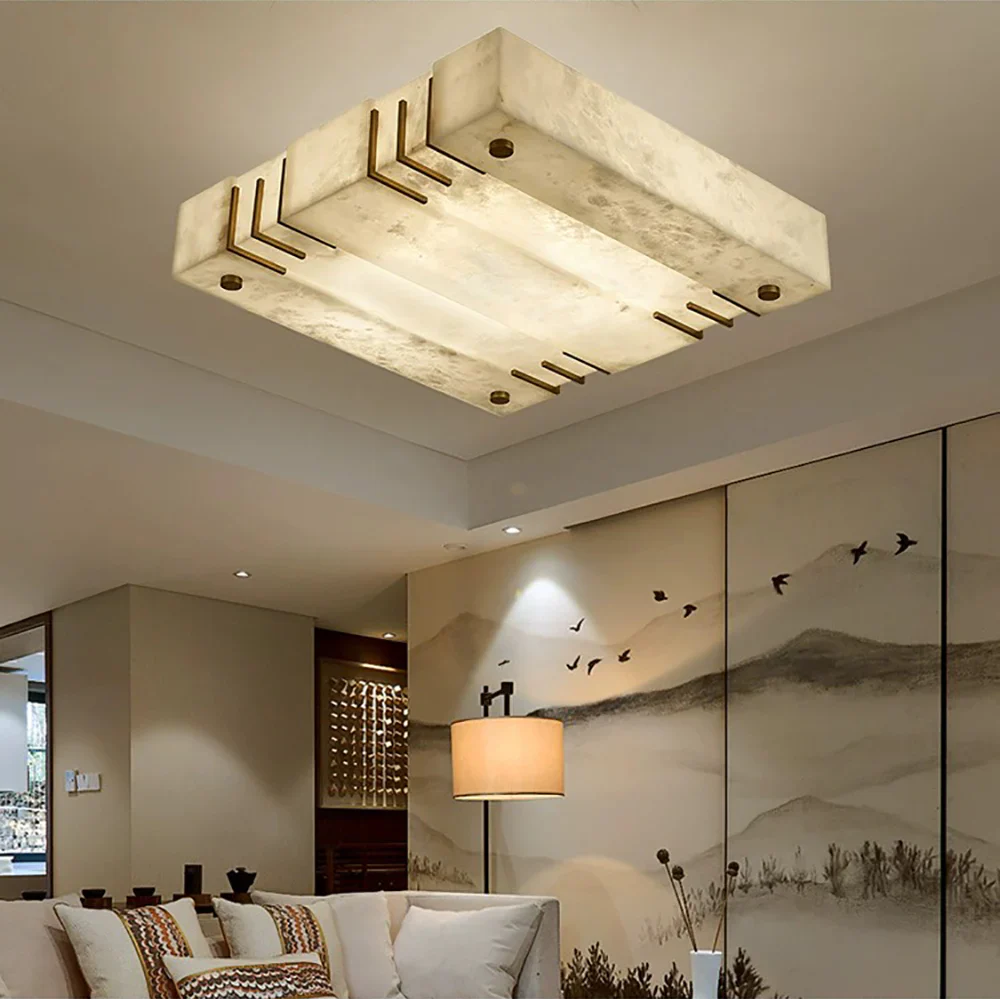 Square Alabaster Ceiling Lamps - Image 10