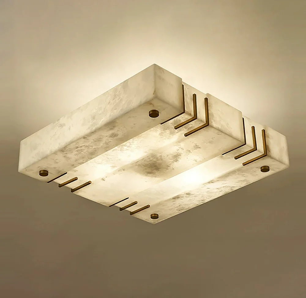 Square Alabaster Ceiling Lamps - Image 17