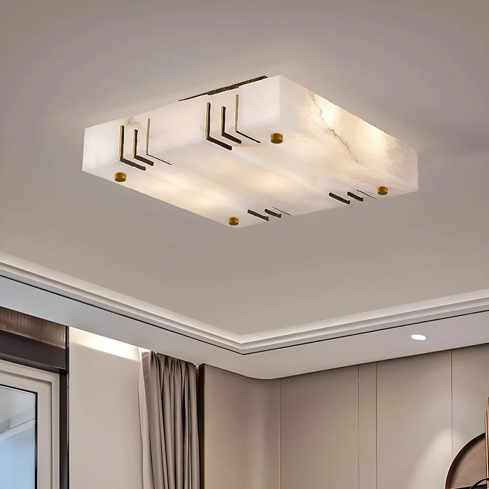 Square Alabaster Ceiling Lamps - Image 2