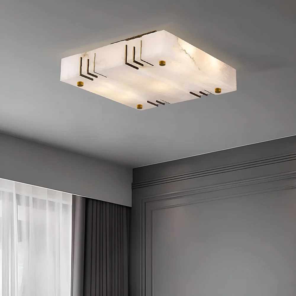 Square Alabaster Ceiling Lamps - Image 3