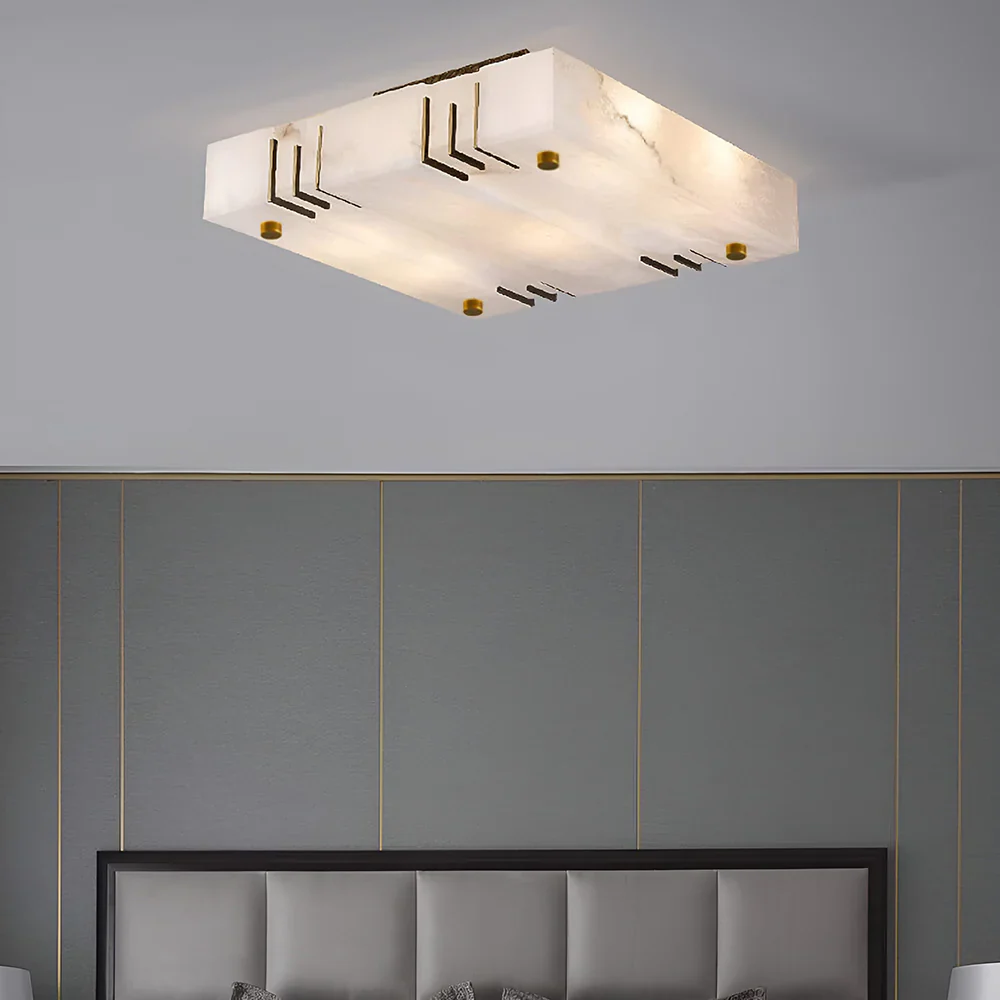 Square Alabaster Ceiling Lamps - Image 7