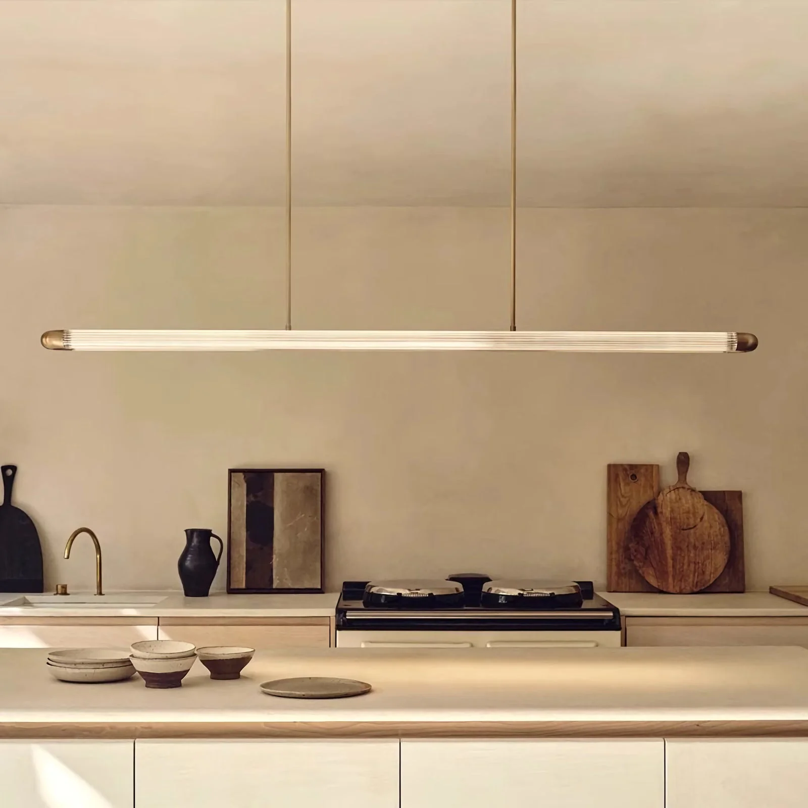 Stainless Steel Long Strip Pendant Light - Image 3