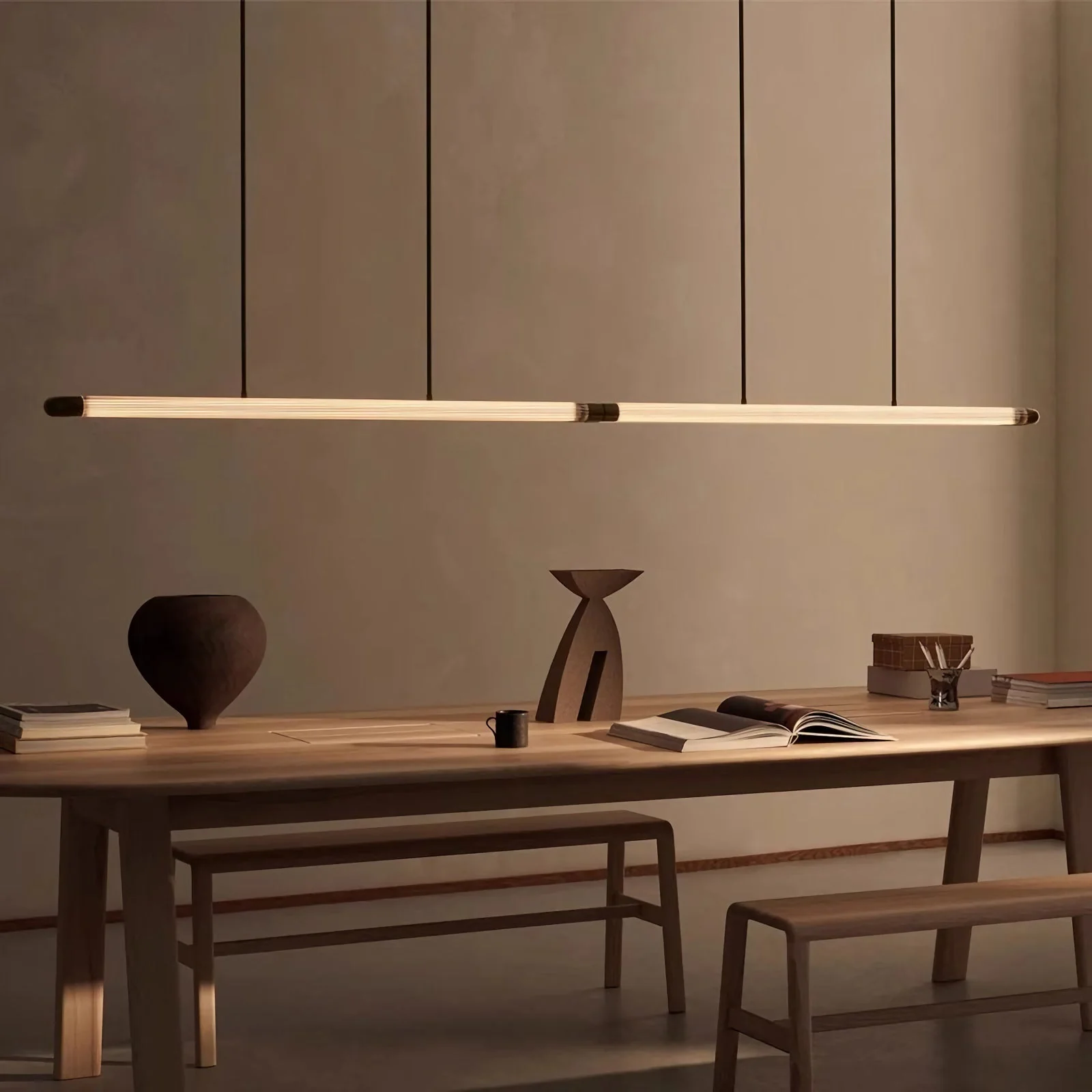 Stainless Steel Long Strip Pendant Light - Image 4