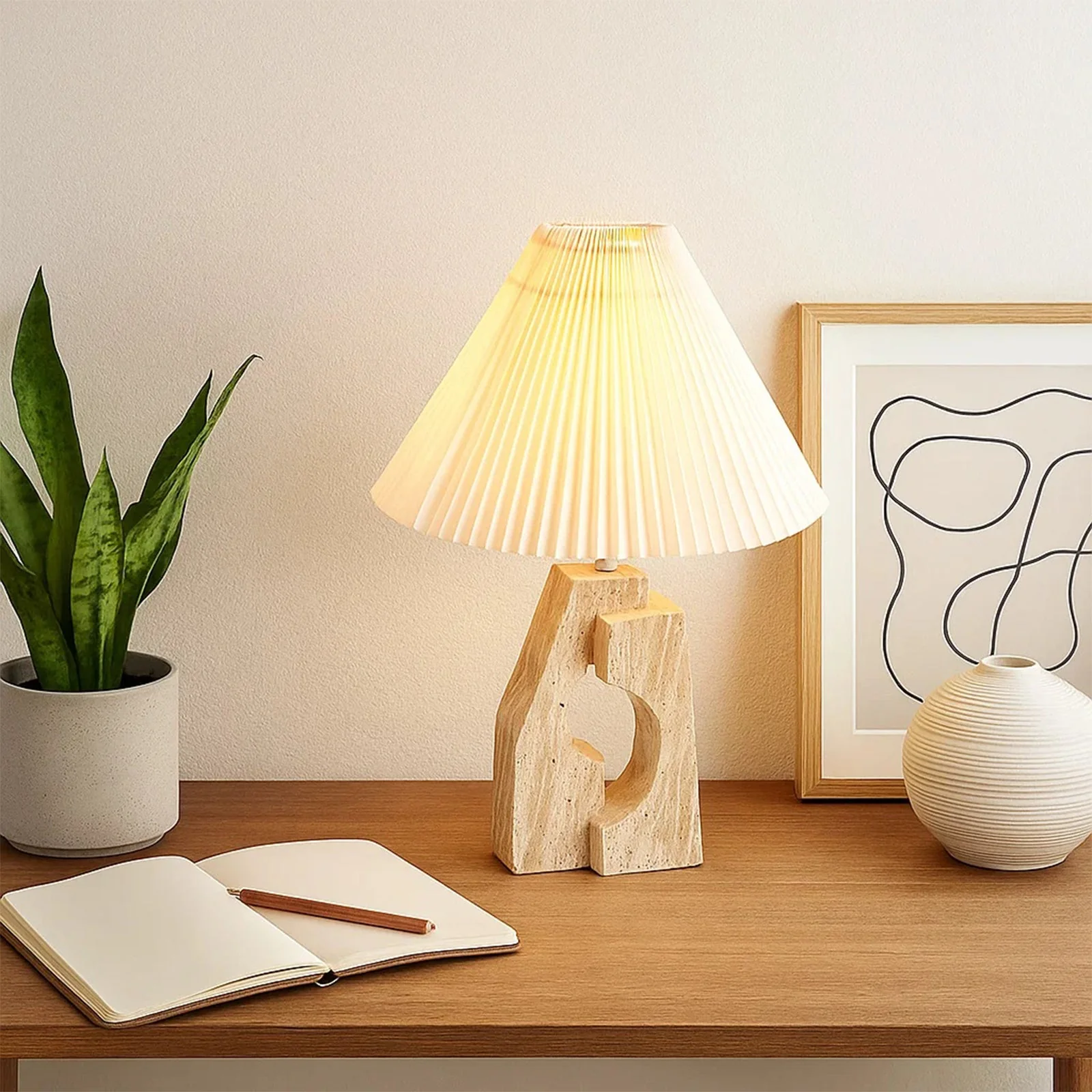 Stone Pillar Table Lamp - Image 2