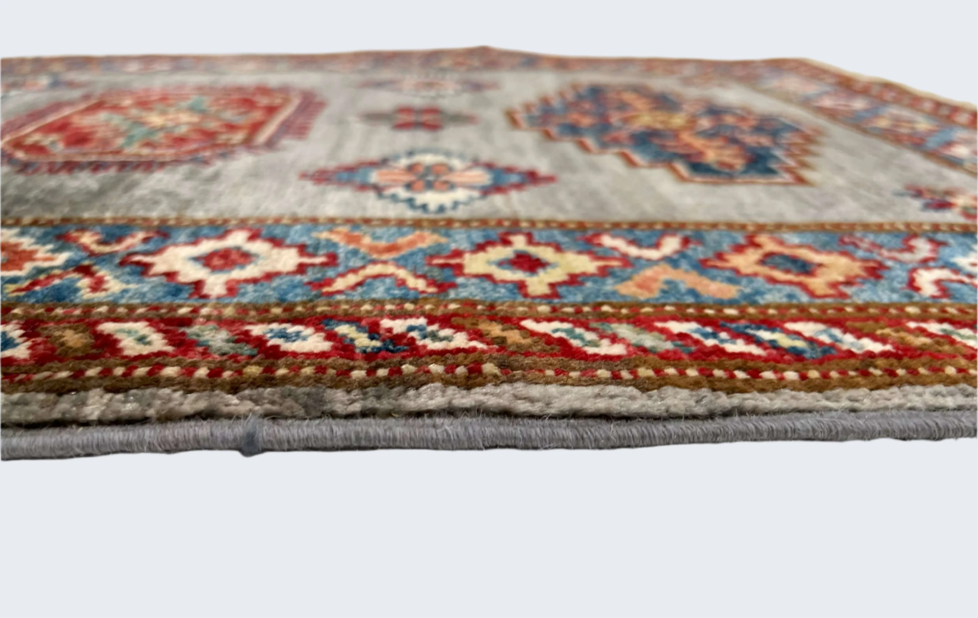 Super Kazak (1'11"x2'11") steel gray/blue - Image 3