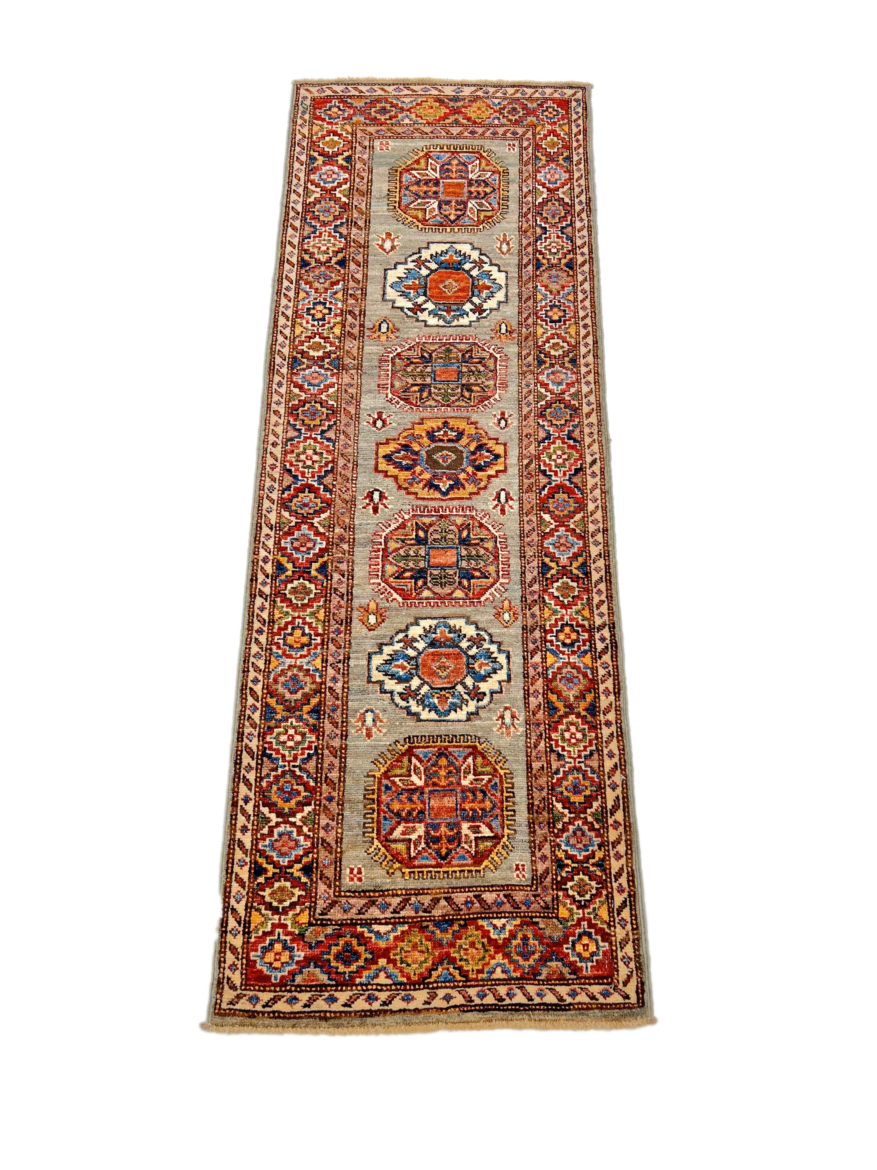 Super Kazak (1'11"x5'08") sand/multicolor - Image 2