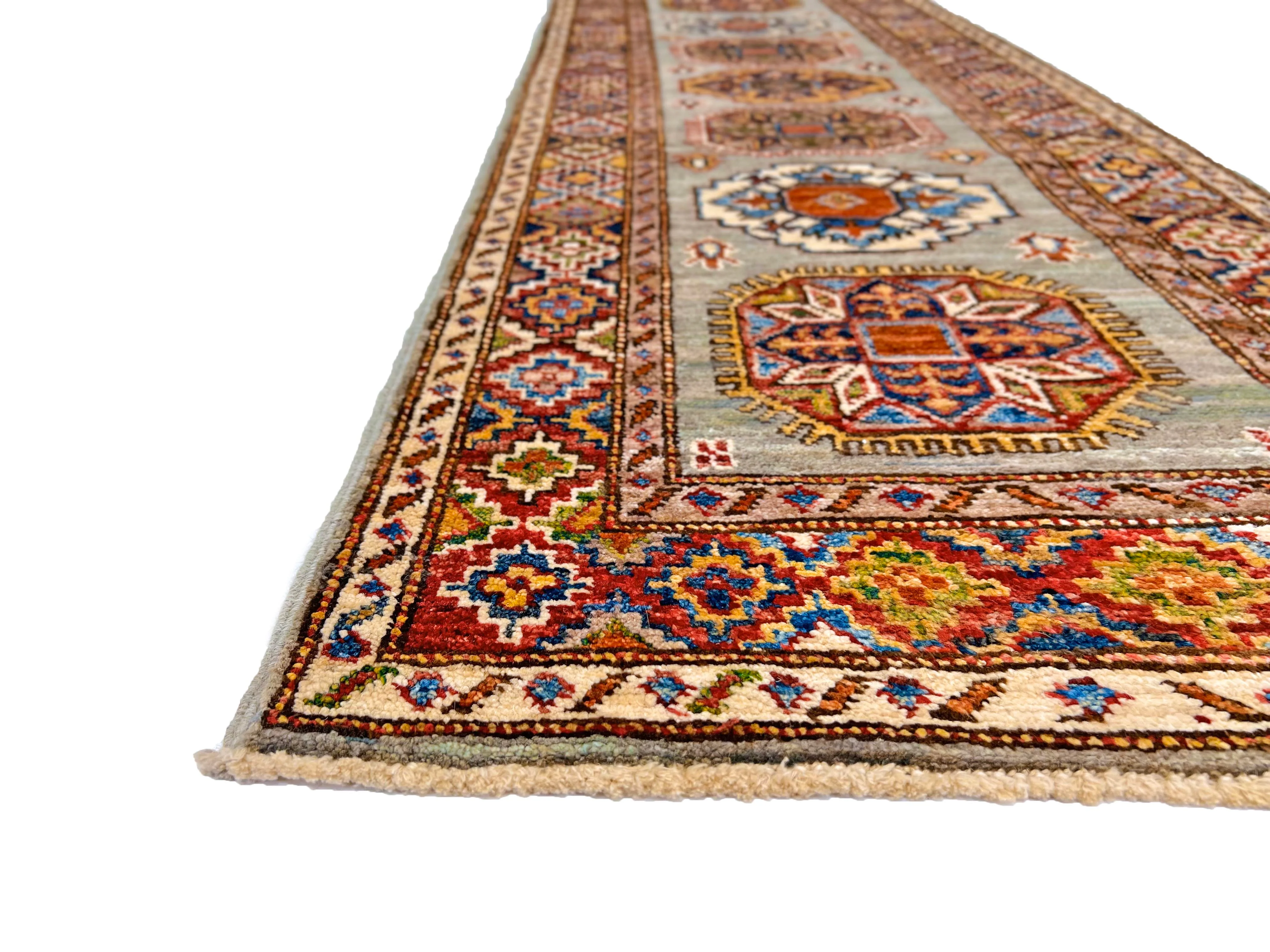 Super Kazak (1'11"x5'08") sand/multicolor - Image 4