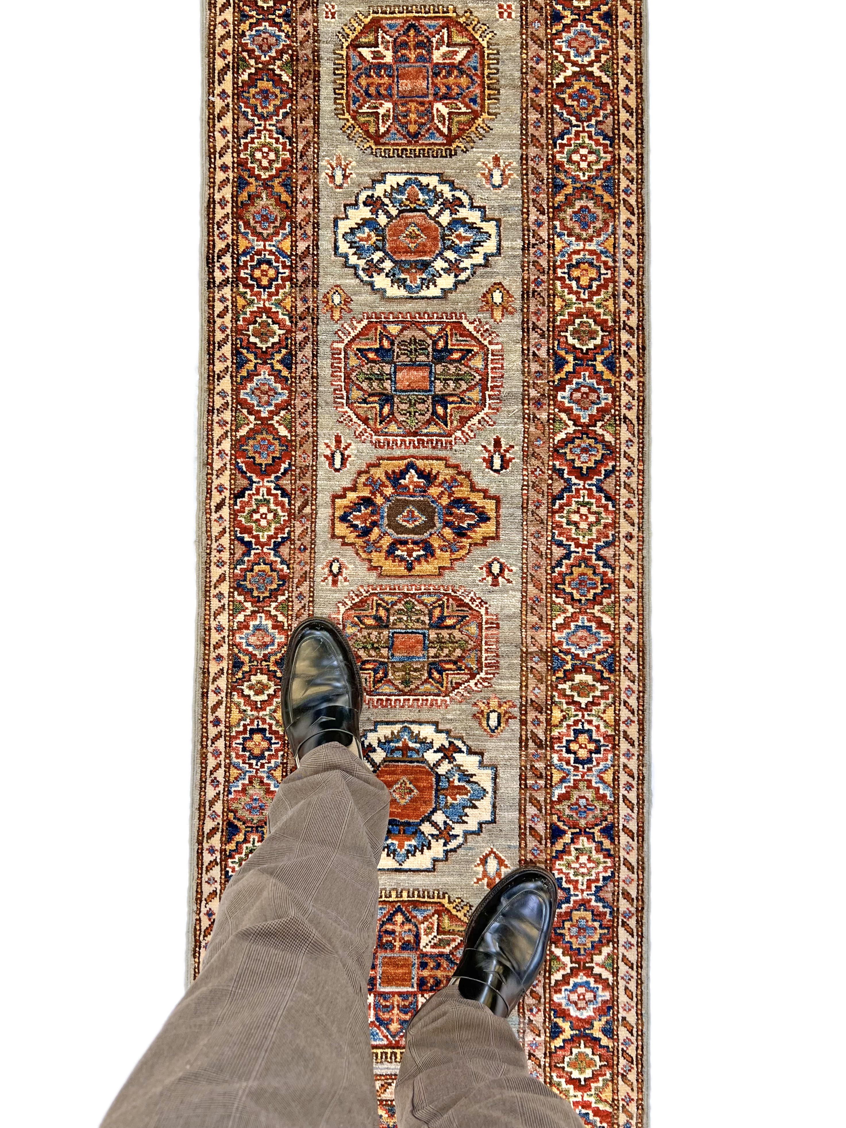 Super Kazak (1'11"x5'08") sand/multicolor - Image 9