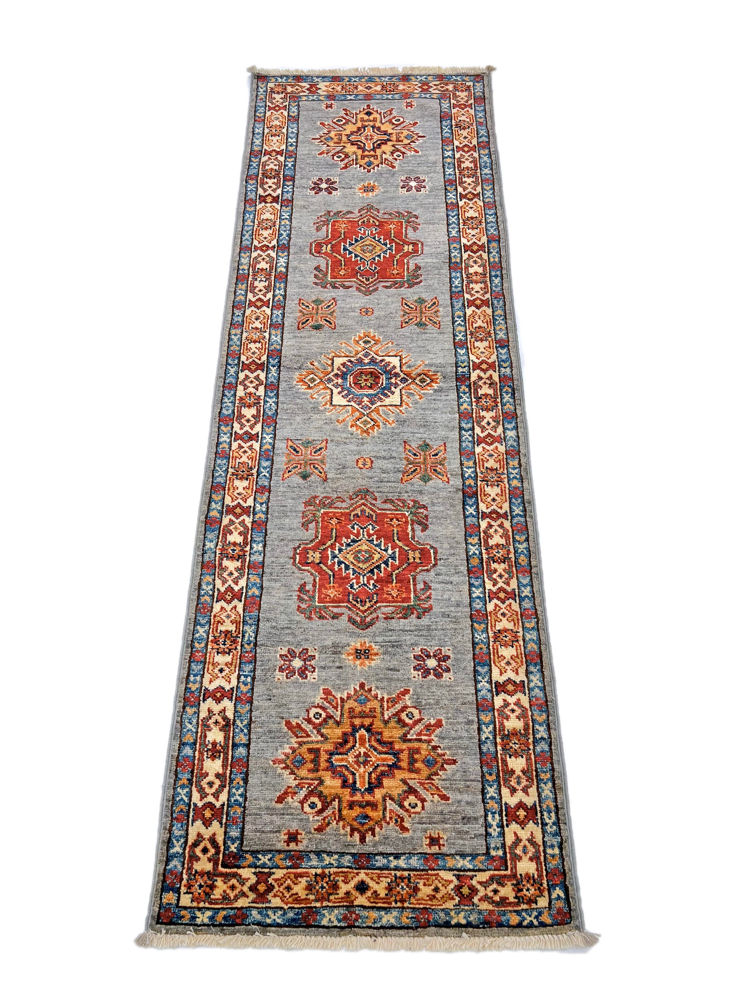 Super Kazak (1'11"x6'02") gray/multicolor - Image 3