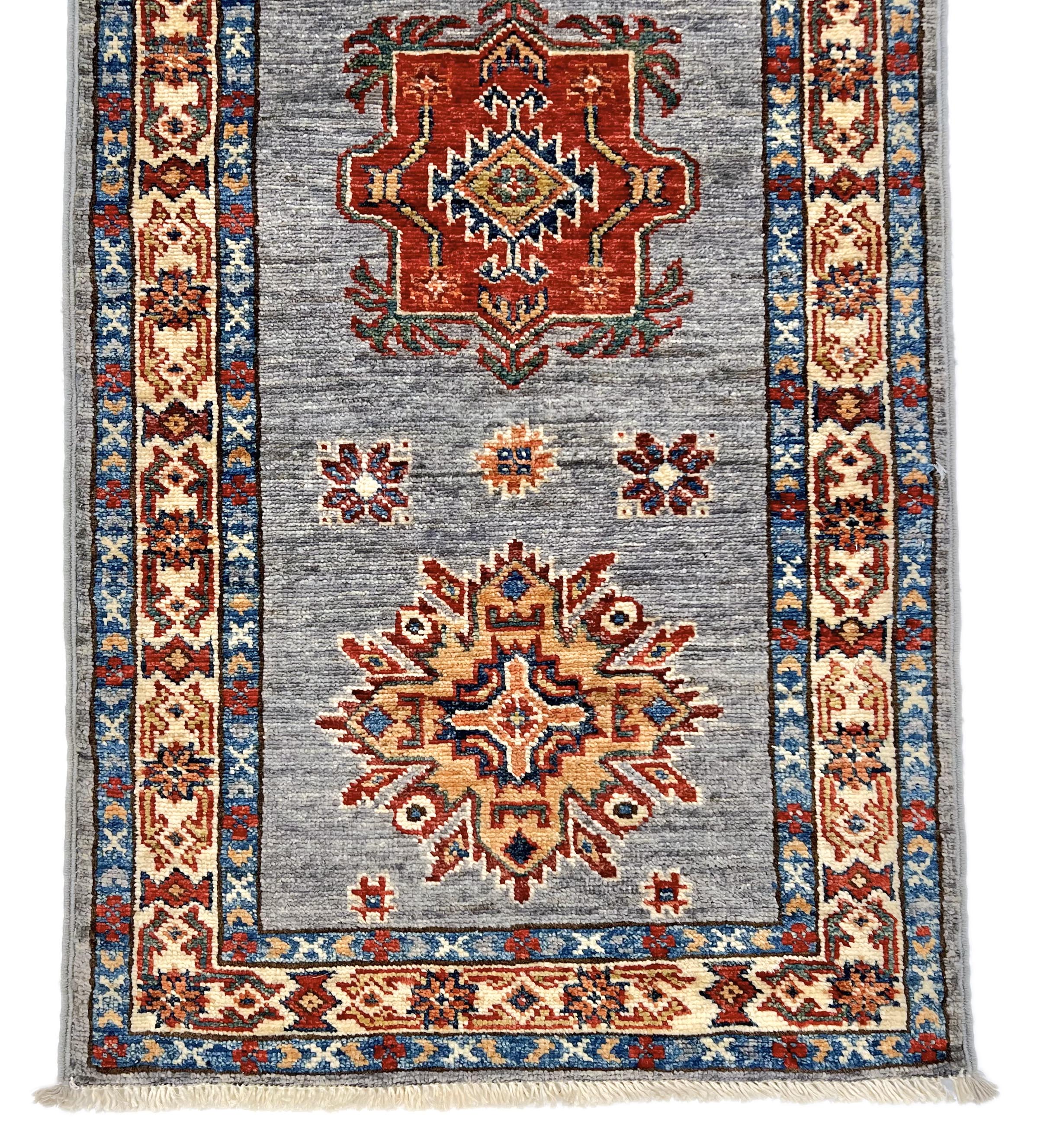 Super Kazak (1'11"x6'02") gray/multicolor - Image 4