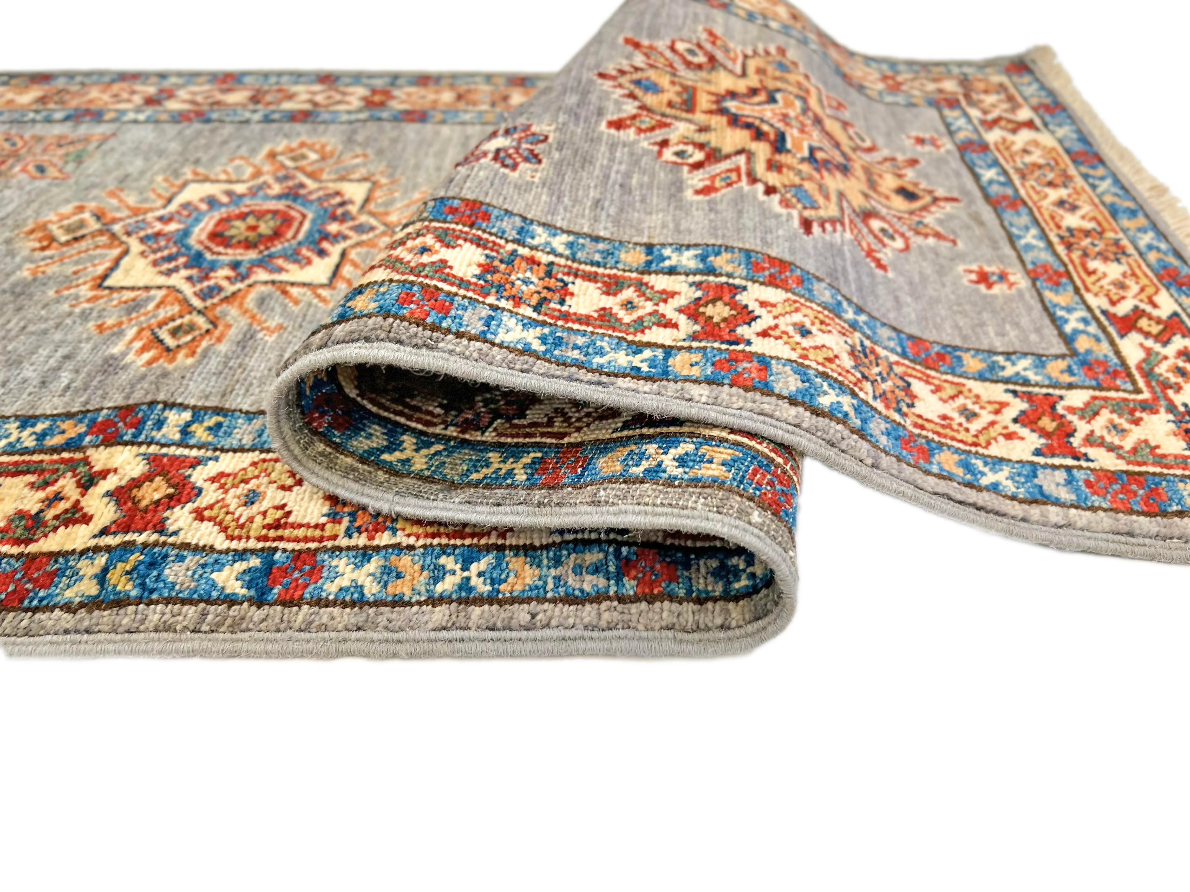 Super Kazak (1'11"x6'02") gray/multicolor - Image 7