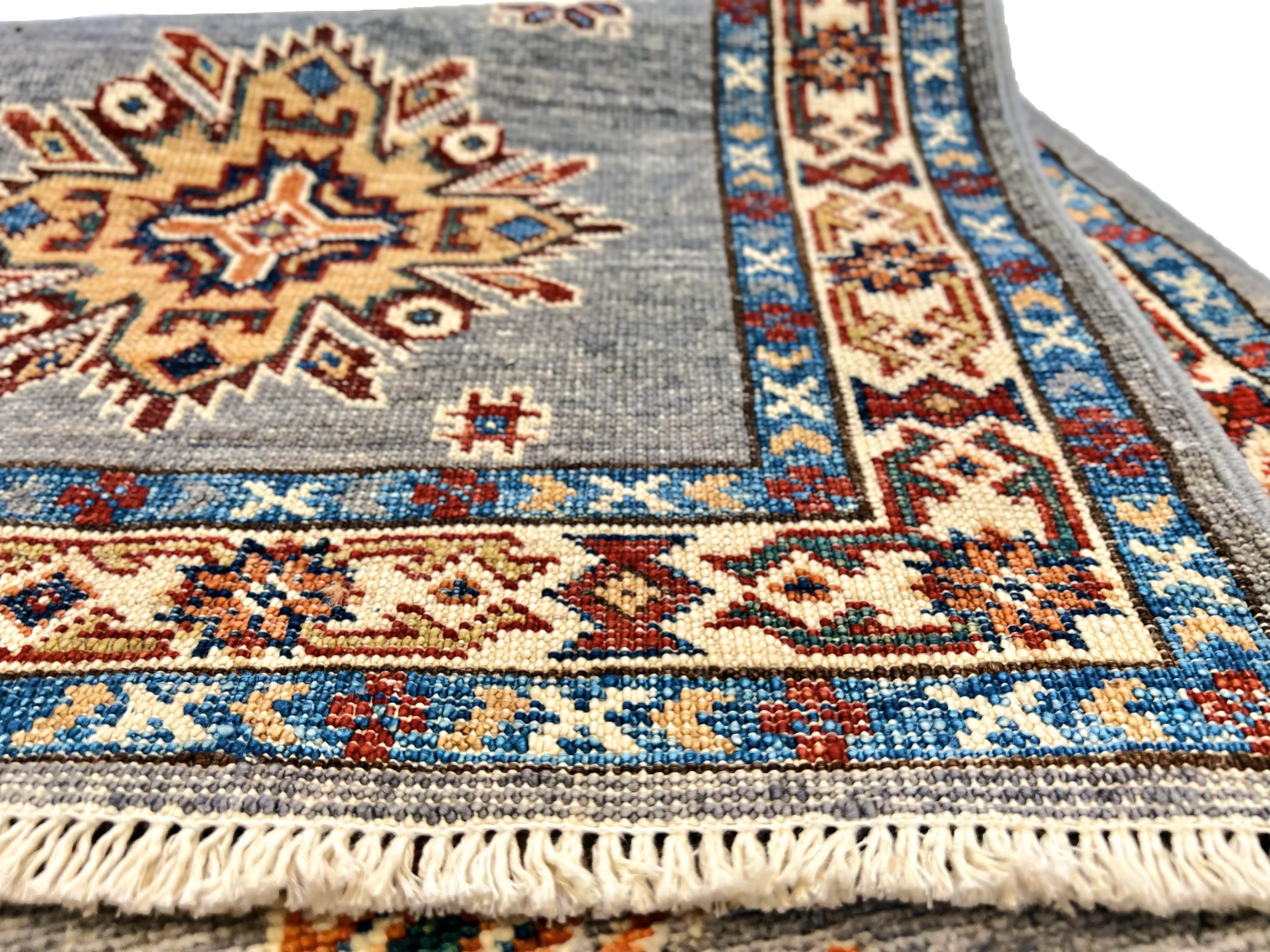Super Kazak (1'11"x6'02") gray/multicolor - Image 9