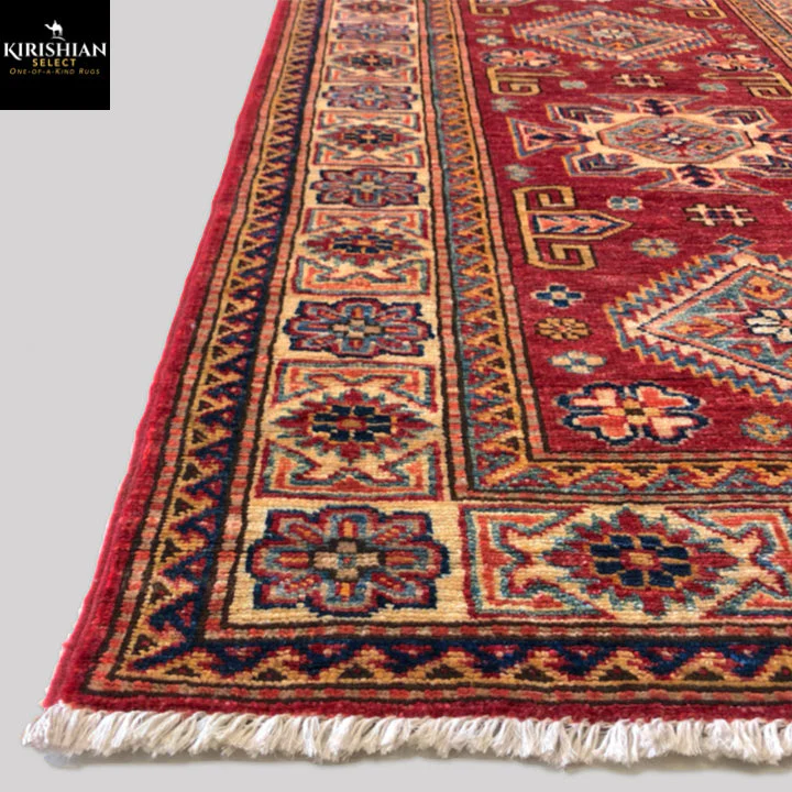 Super Kazak (2'08"x11'11" Runner) red/ivory - Image 4