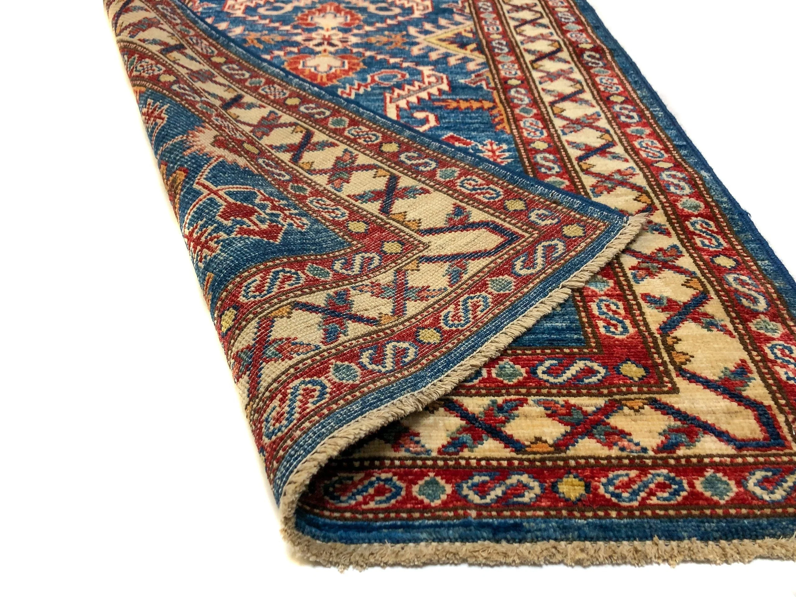 Super Kazak (17' Runner) blue/ivory - Image 4